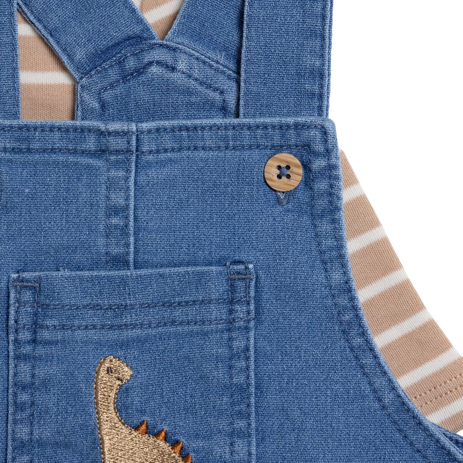 Yenidoğan Dino Salopet-Tshirt