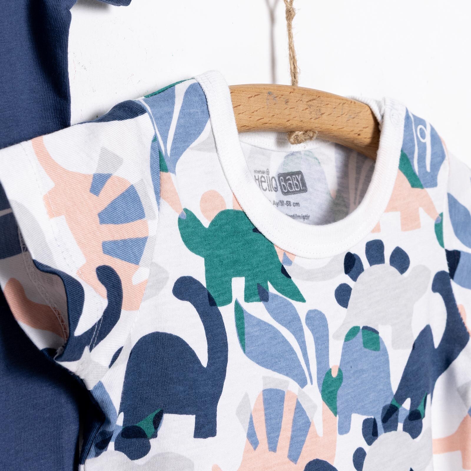 Yenidoğan Erkek 2li Kısa Tulum Erkek Bebek