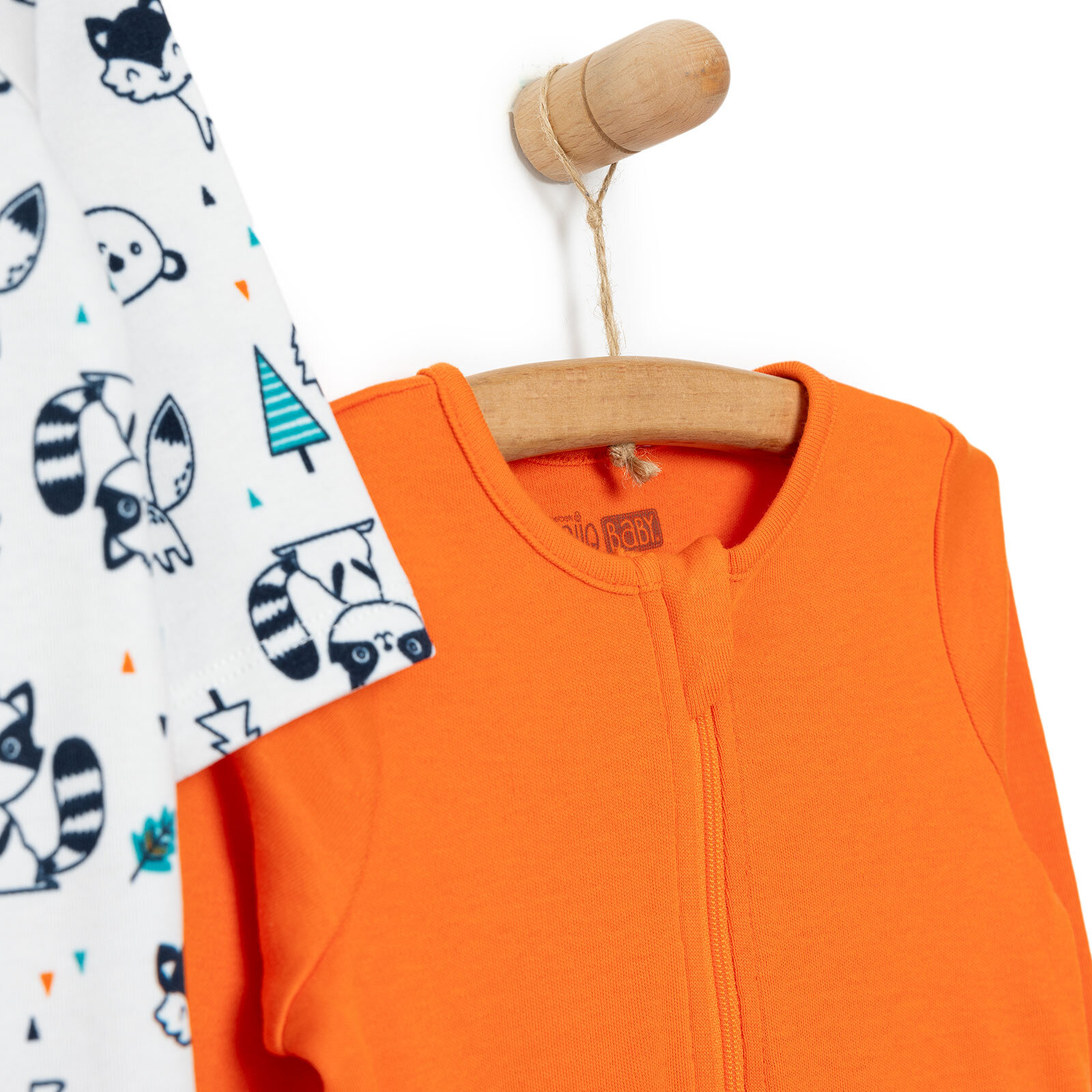 Erkek Bebek Yenidoğan 2'li Patikli Tulum %100 Pamuk Fermuarlı Bisiklet Yaka Uzun Kol Açık Gri