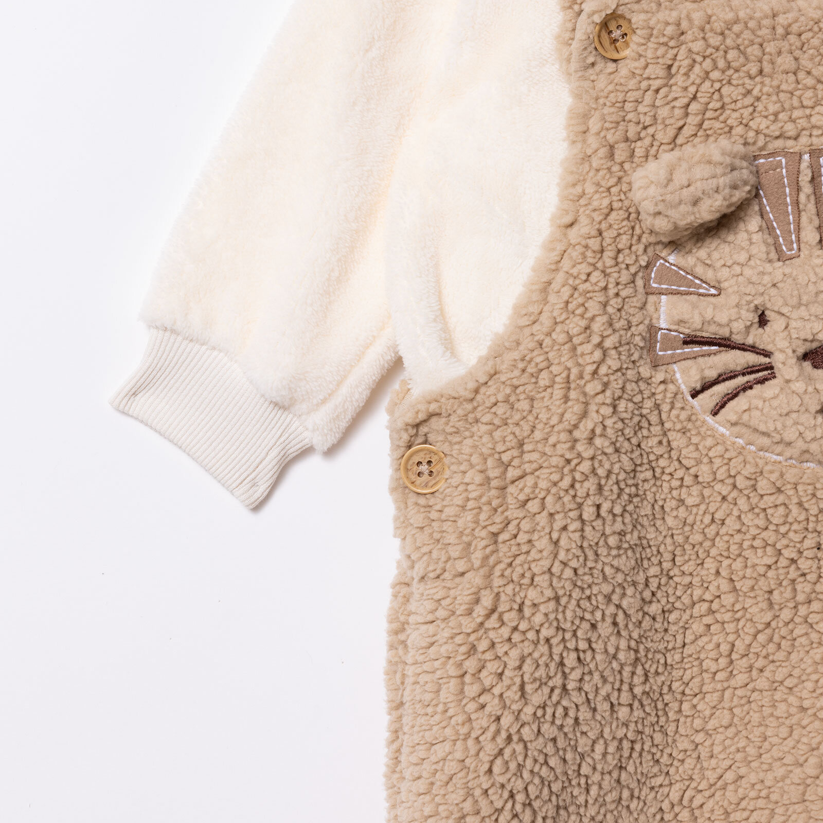 Yenidoğan Erkek Bebek Salopet-Sweatshirt Düğmeli Modelli Yaka Uzun Kol Patiksiz Yenidoğan Erkek Bebek Salopet-Sweatshirt Düğmeli Modelli Yaka Uzun Kol Patiksiz