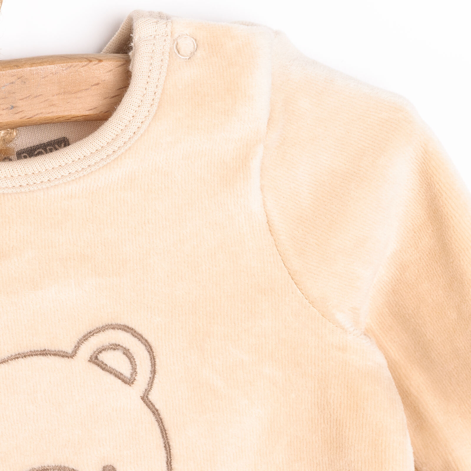 Yenidoğan Erkek Nakışlı Kadife Patikli Tulum Erkek Bebek