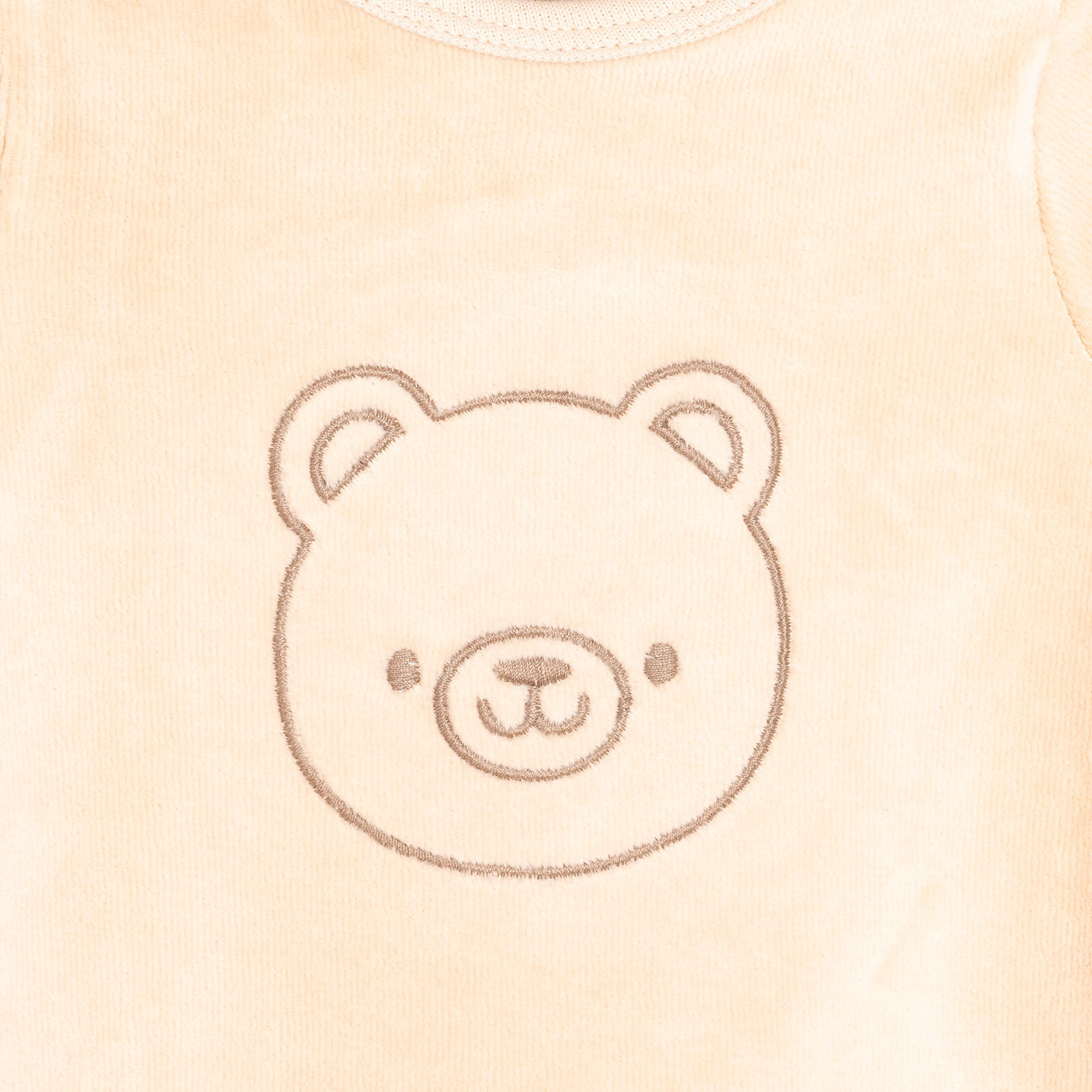 Yenidoğan Erkek Nakışlı Kadife Patikli Tulum Erkek Bebek