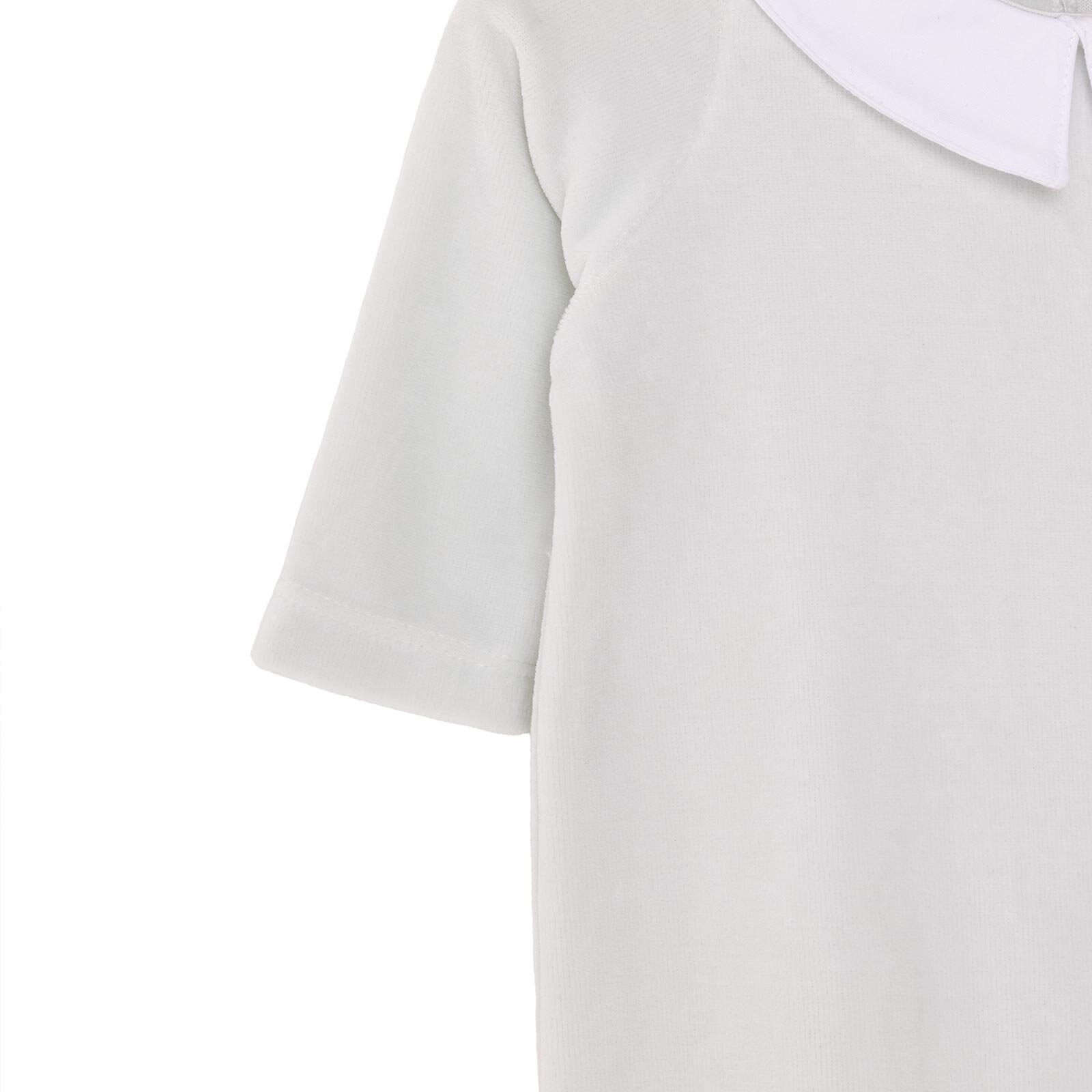 Yenidoğan Erkek Nakışlı Kadife Patikli Tulum Erkek Bebek