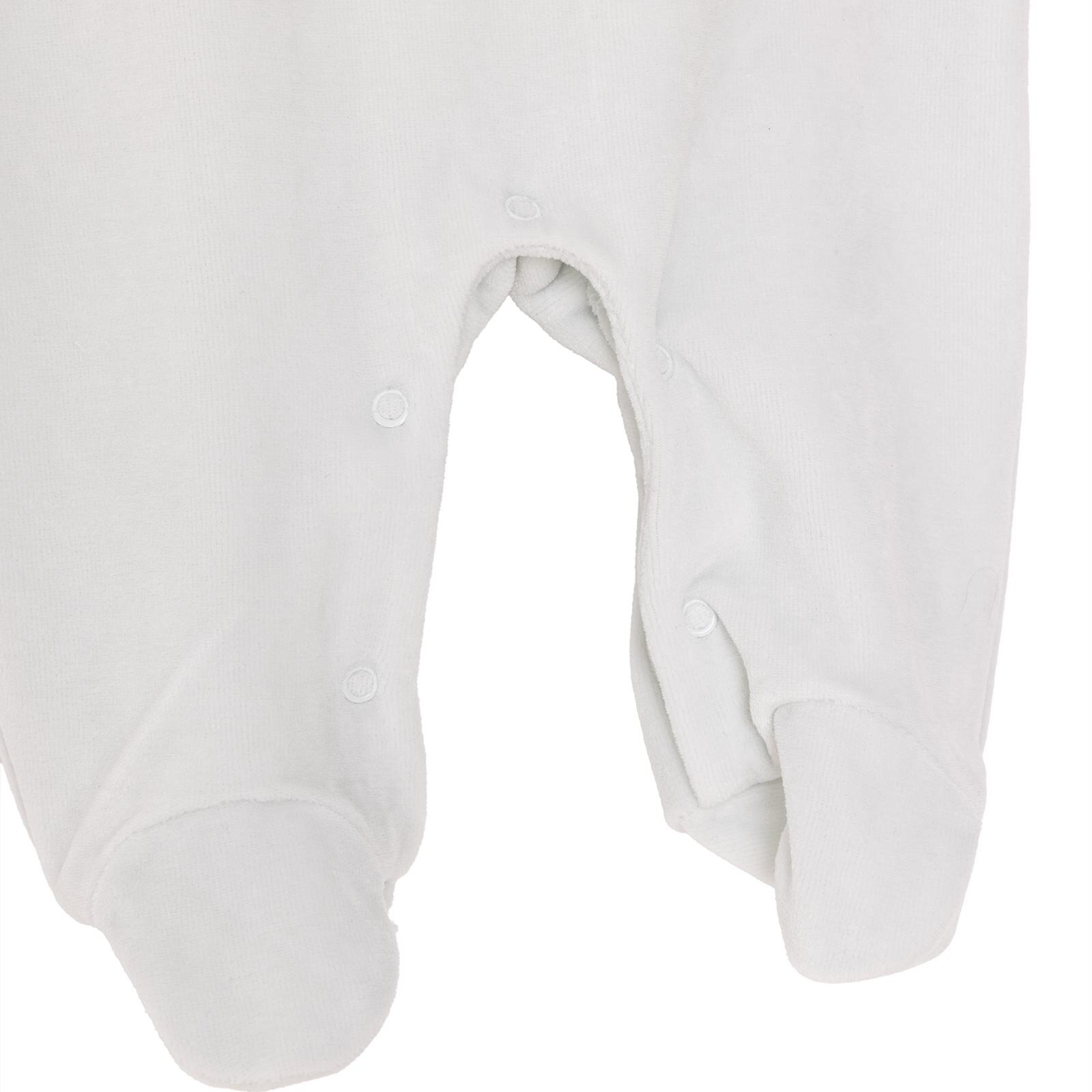 Yenidoğan Erkek Nakışlı Kadife Patikli Tulum Erkek Bebek