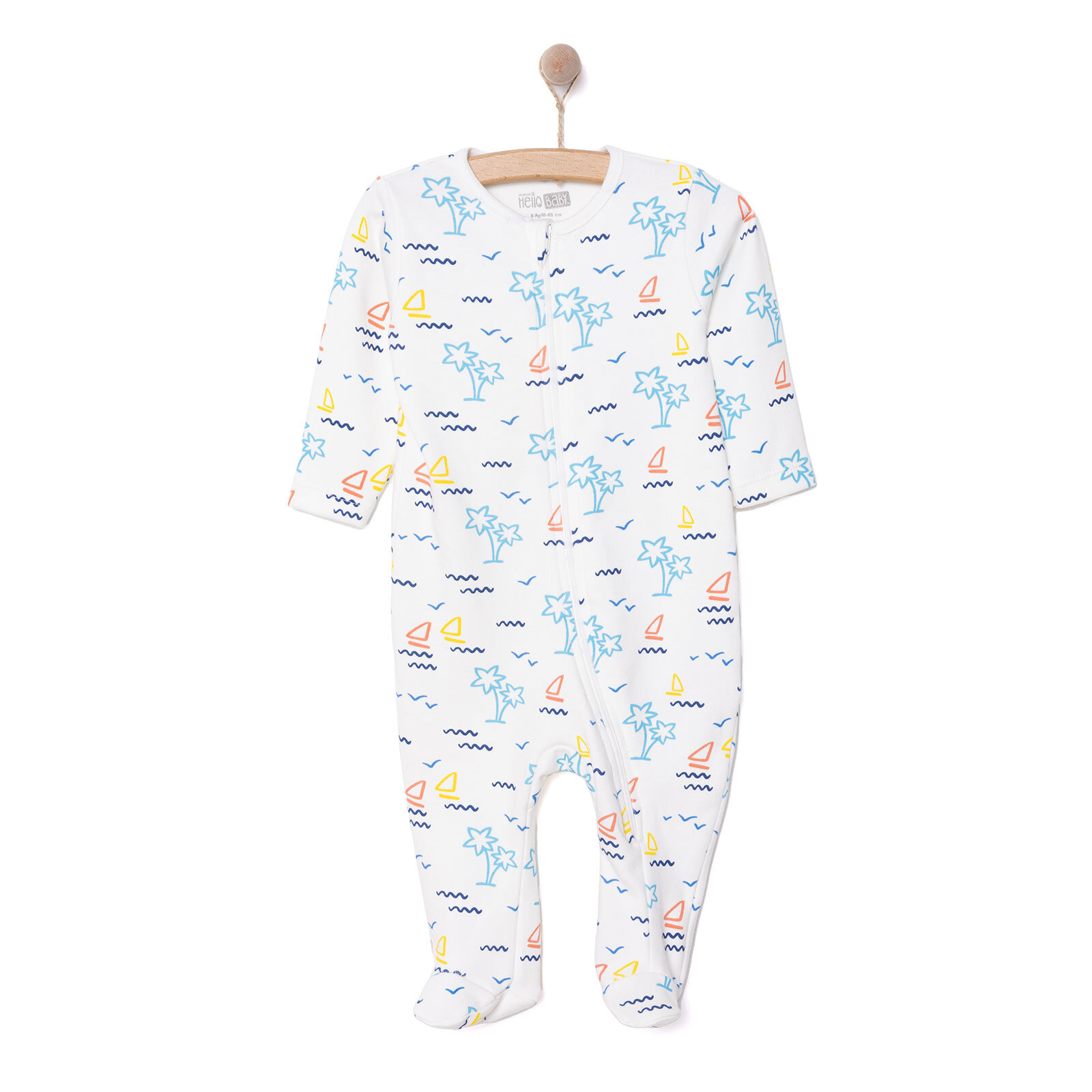 Yenidoğan Erkek  Patikli Tulum Erkek Bebek