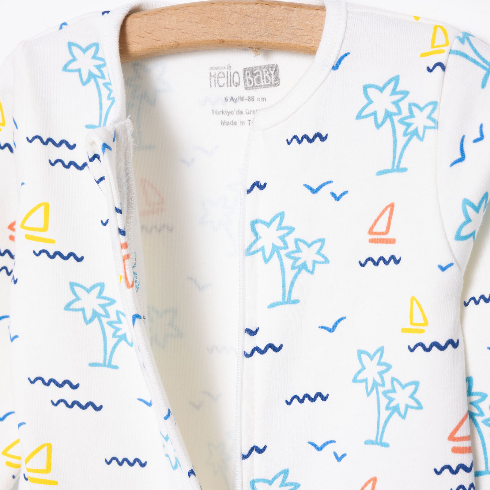 Yenidoğan Erkek  Patikli Tulum Erkek Bebek