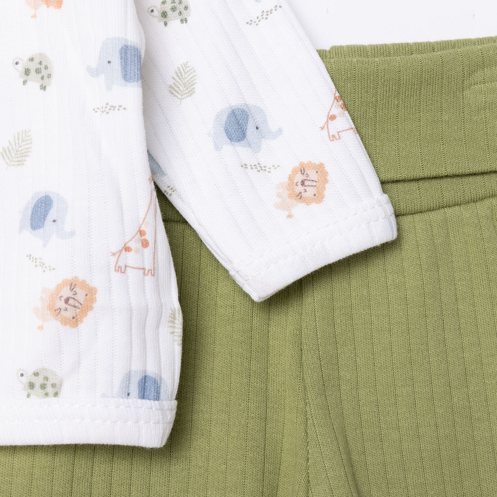 Yenidoğan Erkek Safari Desenli Prematüre Set Erkek Bebek