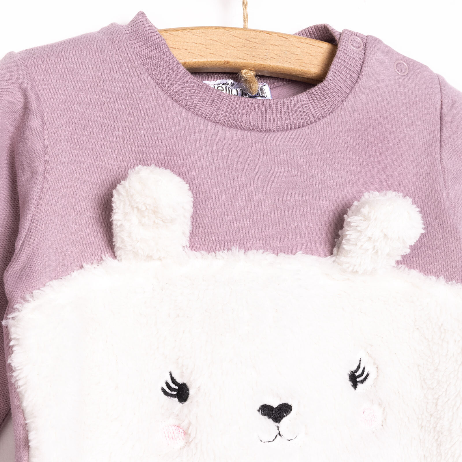 Unisex Yenidoğan Patikli Tulum İki İplik Ayı Fügürlü Peluş Çıtçıtlı Bisiklet Yaka Uzun Kol Unisex Yenidoğan Patikli Tulum İki İplik Ayı Fügürlü Peluş Çıtçıtlı Bisiklet Yaka Uzun Kol