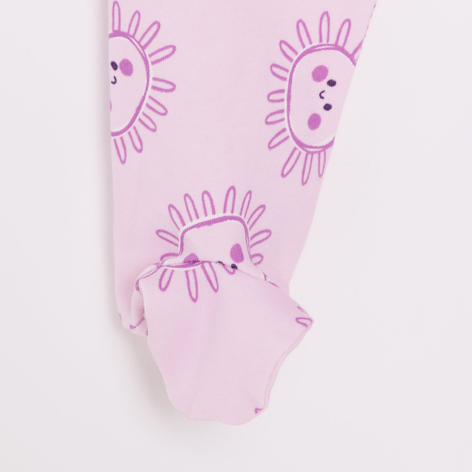 Yenidoğan Geniş Bel Güneş Desenli  2li Patikli Alt Kız Bebek