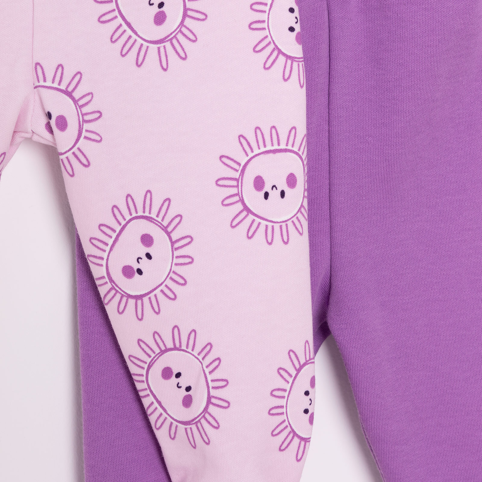 Yenidoğan Geniş Bel Güneş Desenli  2li Patikli Alt Kız Bebek