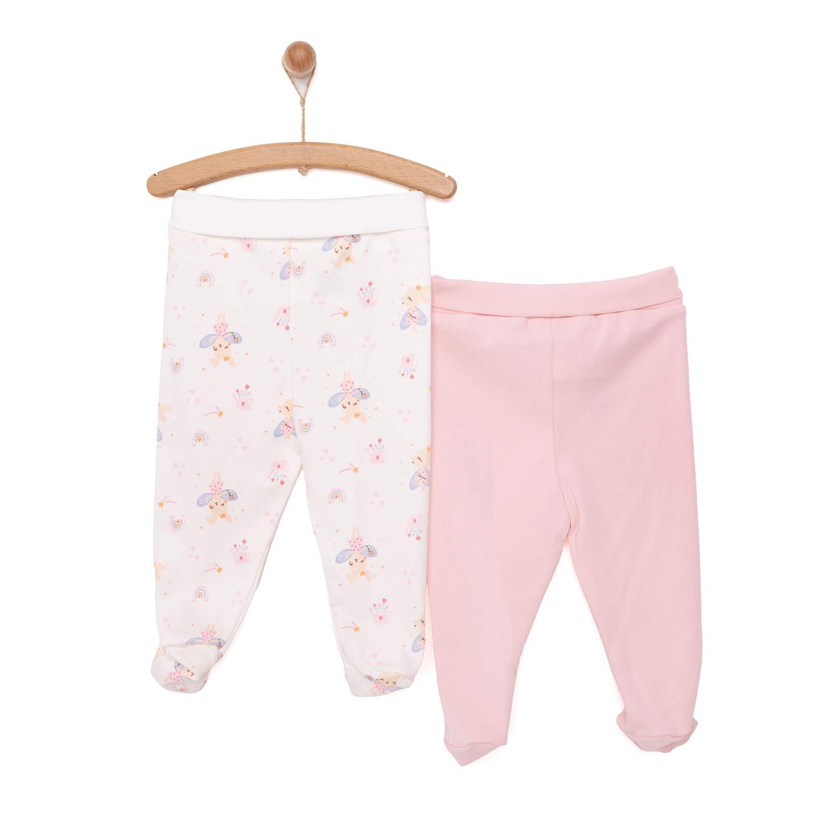 Yenidoğan Geniş Bel Meyve Desenli 2li Patikli Alt Kız Bebek Yenidoğan Geniş Bel Meyve Desenli 2li Patikli Alt Kız Bebek