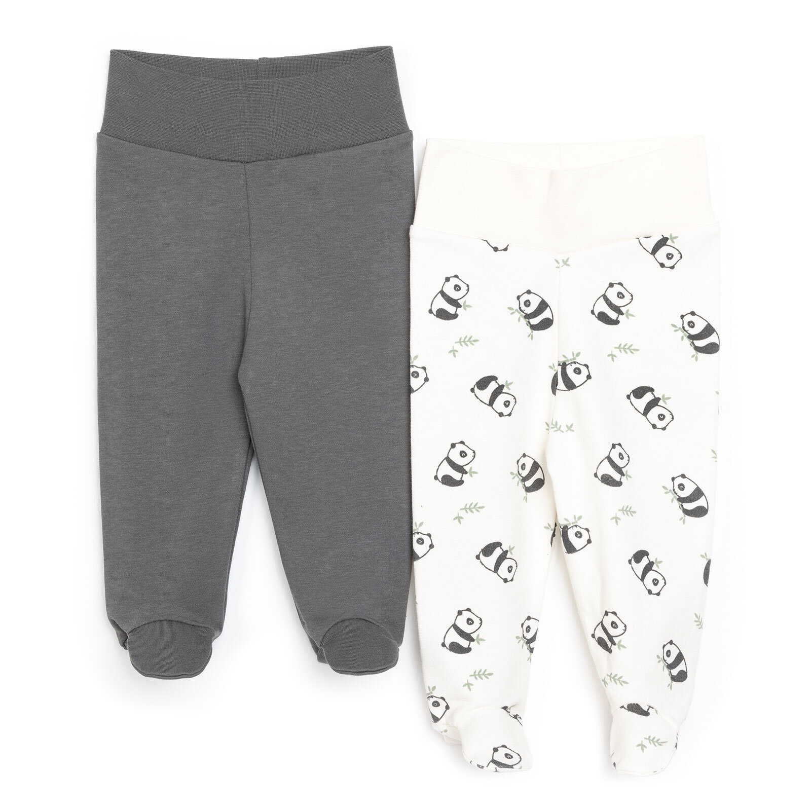 Yenidoğan Geniş Bel Zürafa Desenli 2li Patikli Alt Erkek Bebek