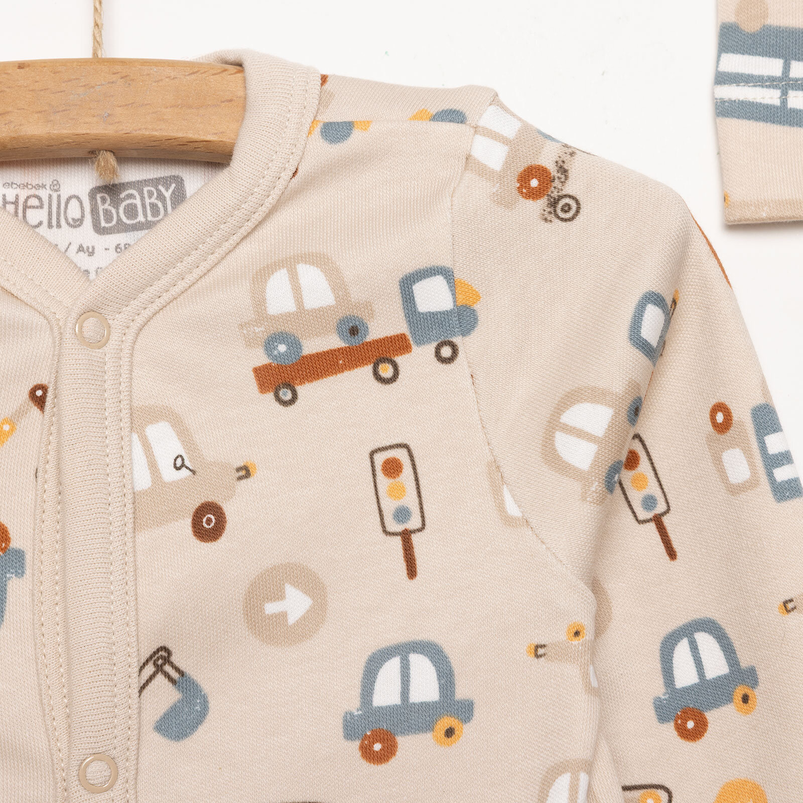 Yenidoğan Hayvanlar Baskılı Erkek Tulum-Şapka Erkek Bebek