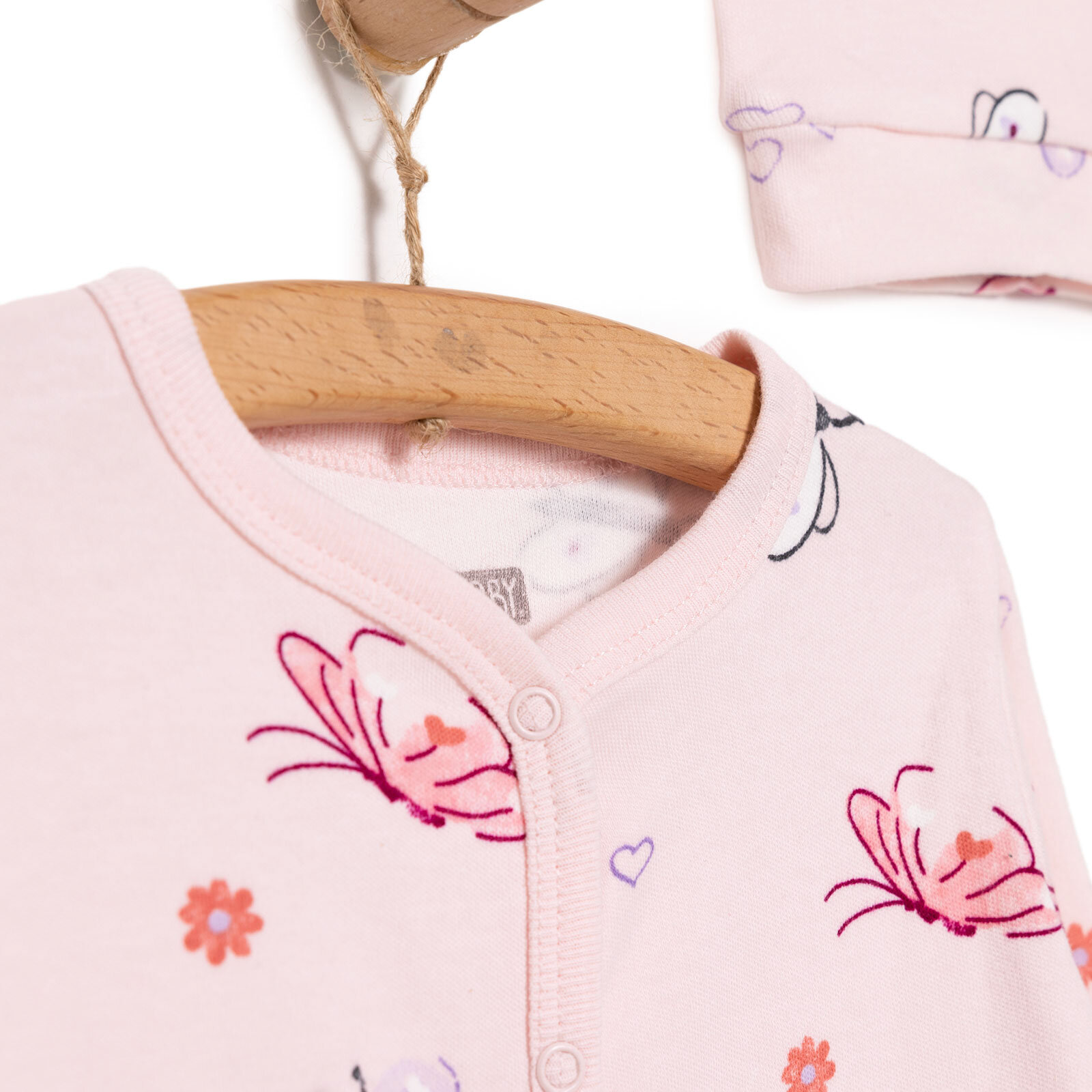 Yenidoğan Hayvanlar Baskılı Erkek Tulum-Şapka Kız Bebek