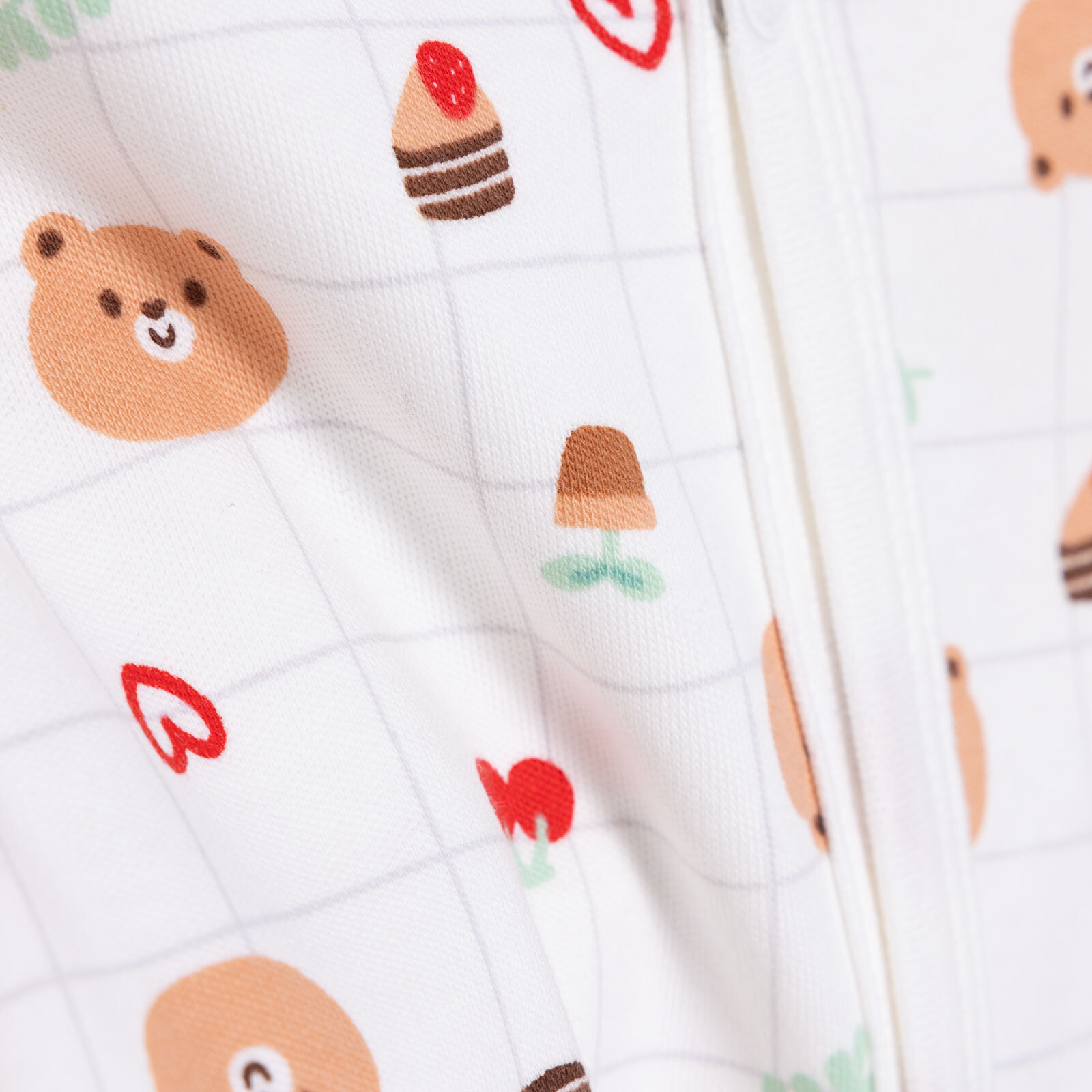 Yenidoğan Hayvanlar Baskılı Kız Tulum-Şapka Kız Bebek