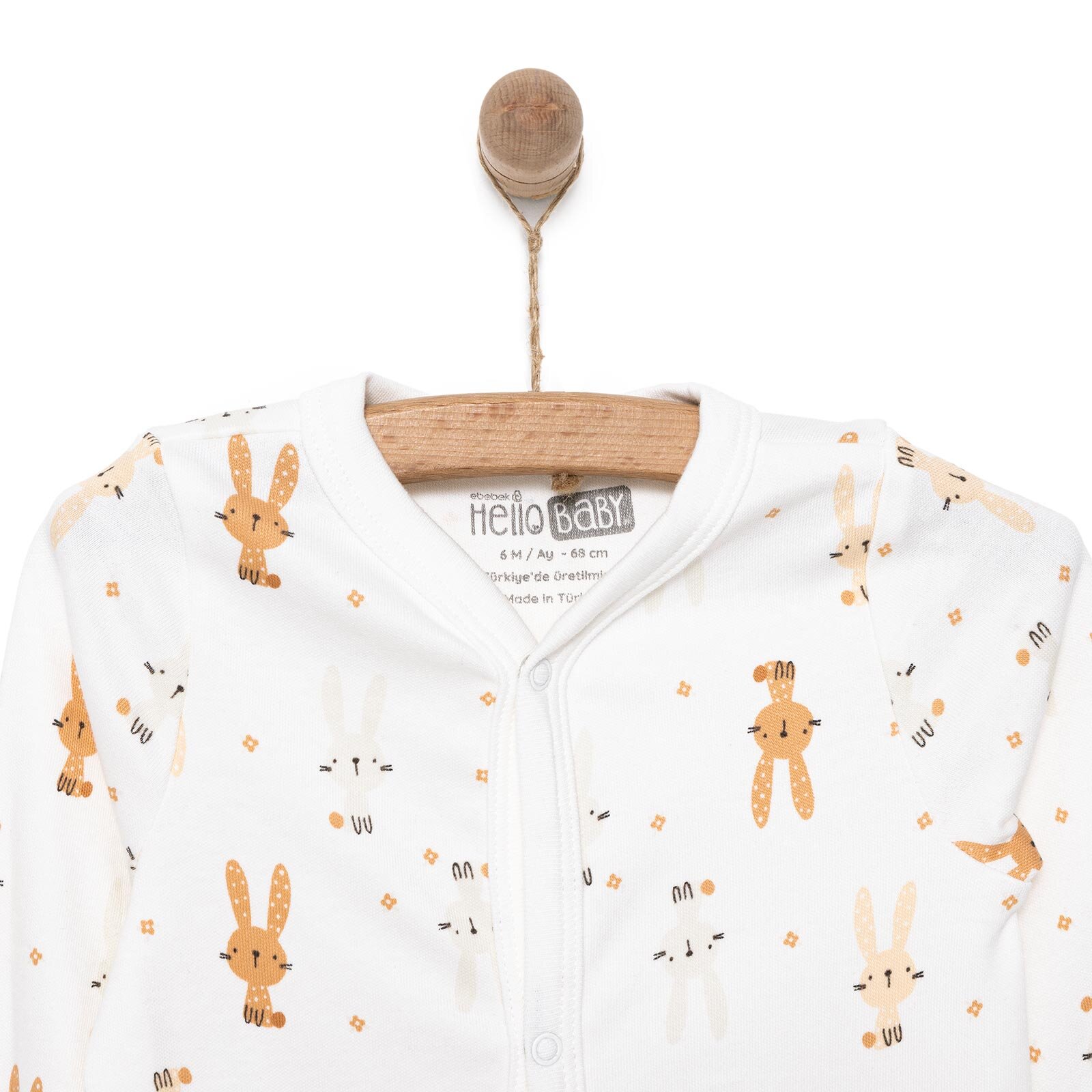 Yenidoğan Hayvanlar Baskılı Kız Tulum-Şapka Kız Bebek