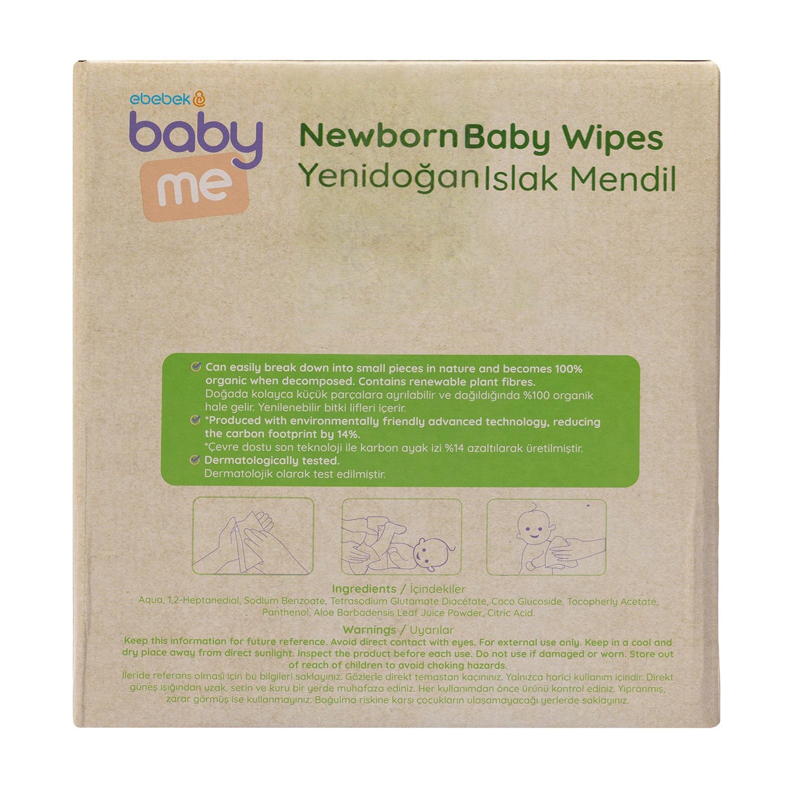 Yenidoğan Islak Mendil 12x40 Adet Çözünebilir