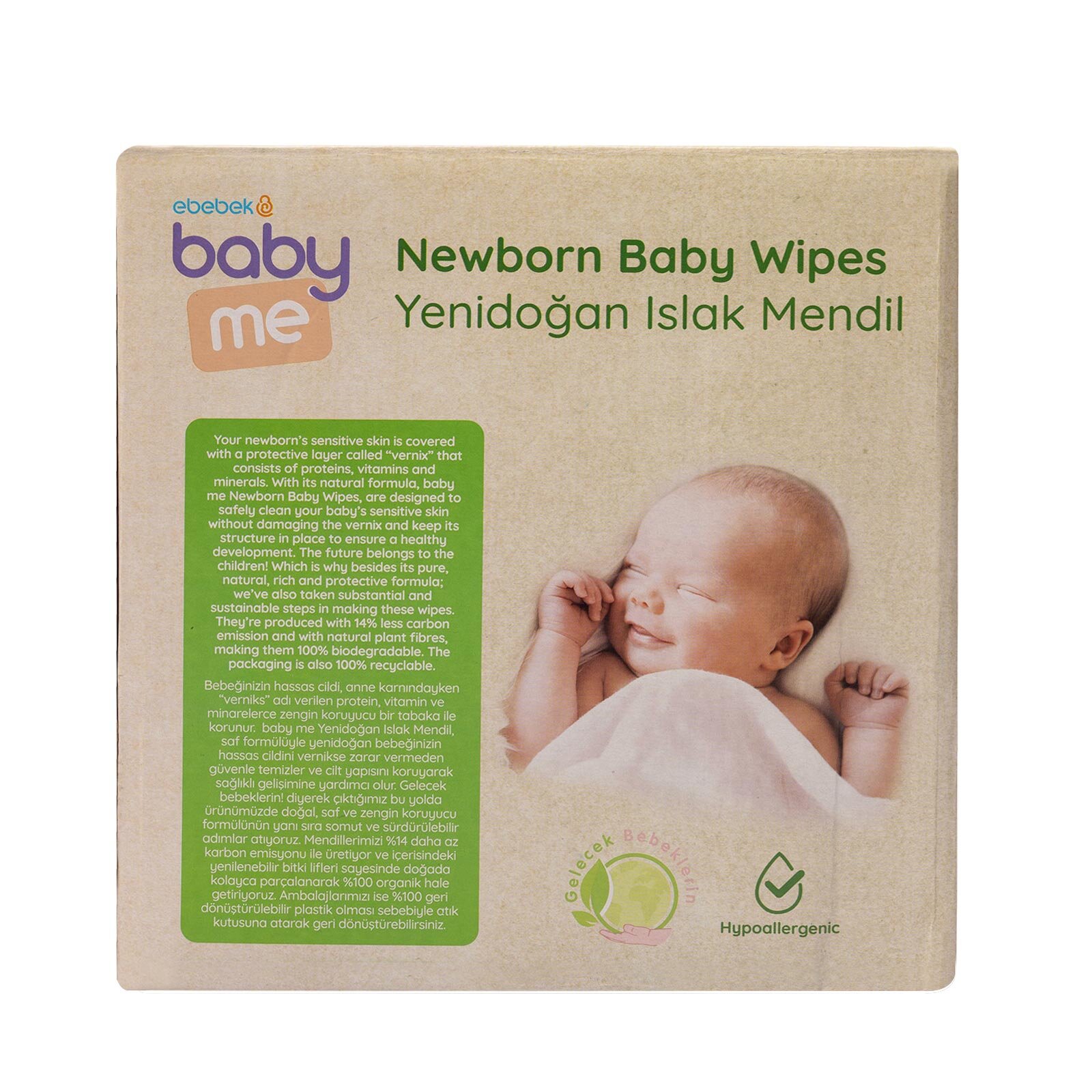 Yenidoğan Islak Mendil 12x40 Adet Çözünebilir