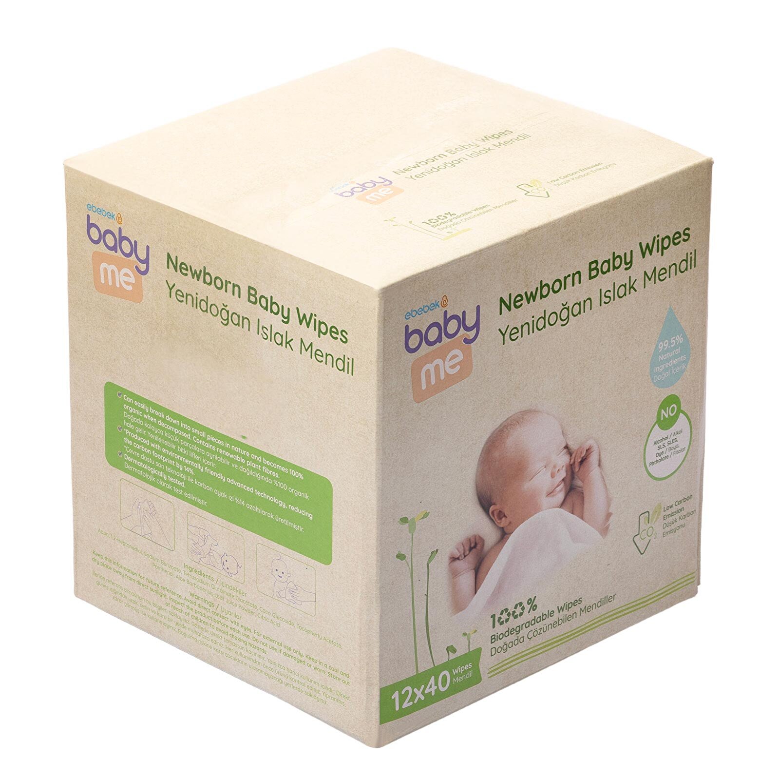 Yenidoğan Islak Mendil 12x40 Adet Çözünebilir