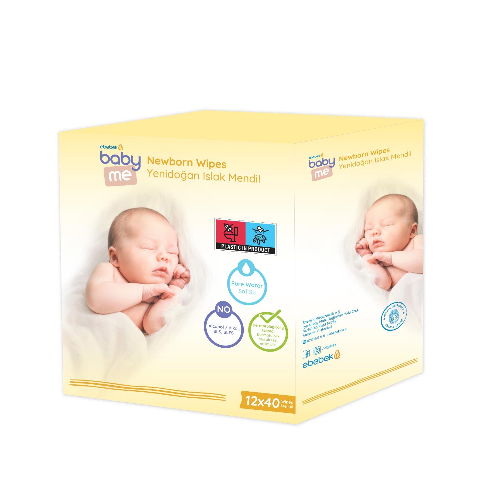 Yenidoğan Islak Mendil 12x40 Adet Yenidoğan Islak Mendil 12x40 Adet