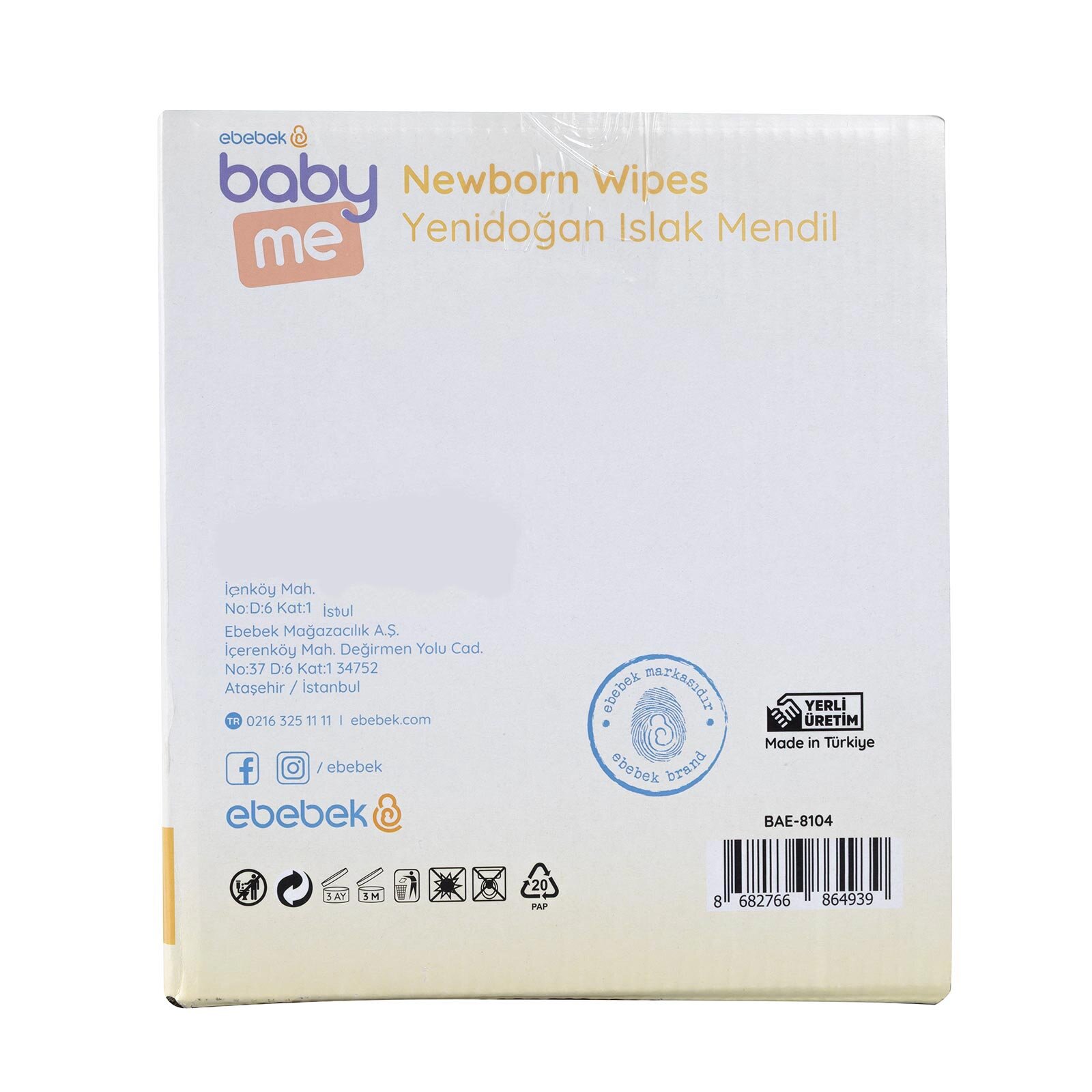 Yenidoğan Islak Mendil 24x40 Adet Yenidoğan Islak Mendil 24x40 Adet