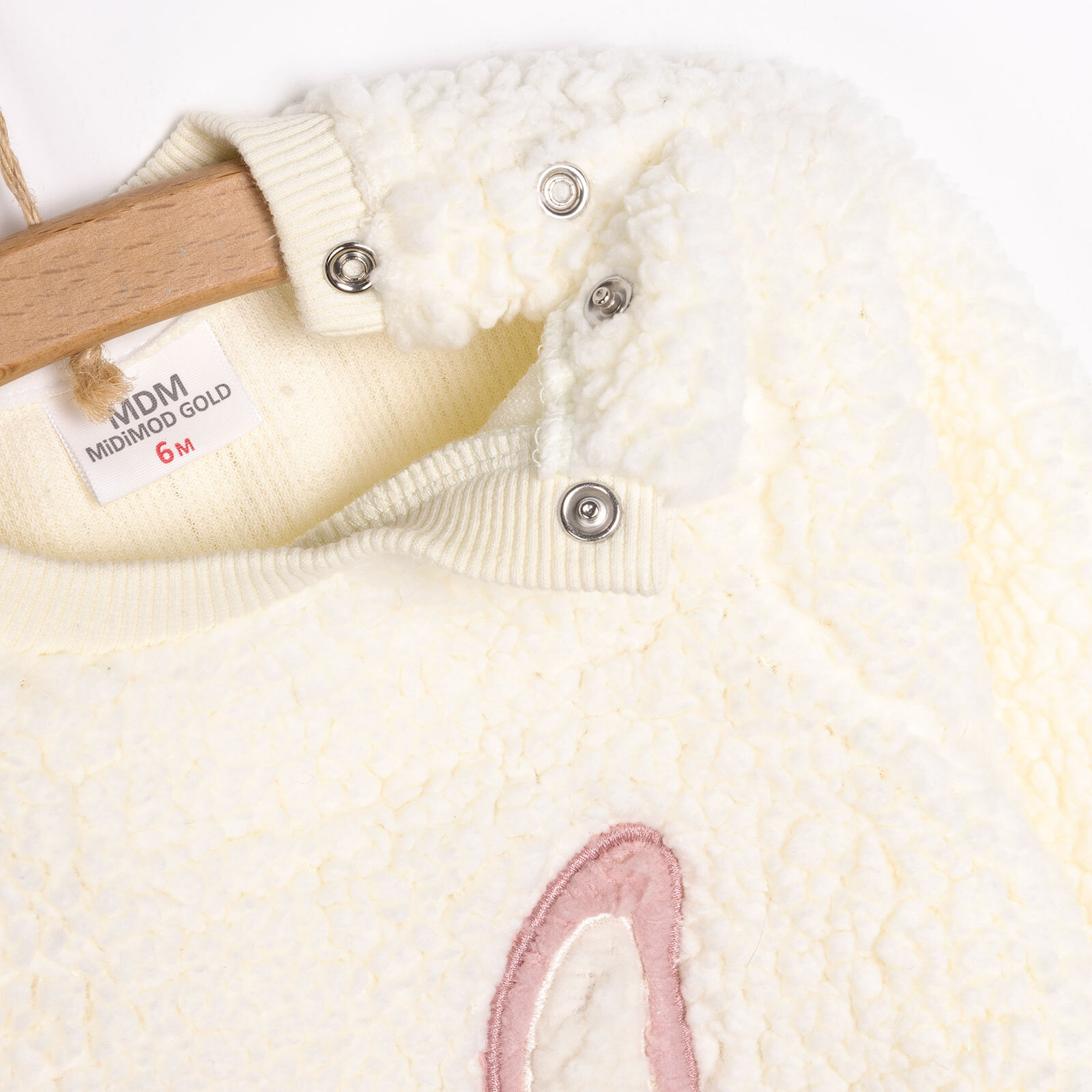 Yenidoğan Kadife Sweatshirt-Patiksiz Alt 2li Takım Kız Bebek