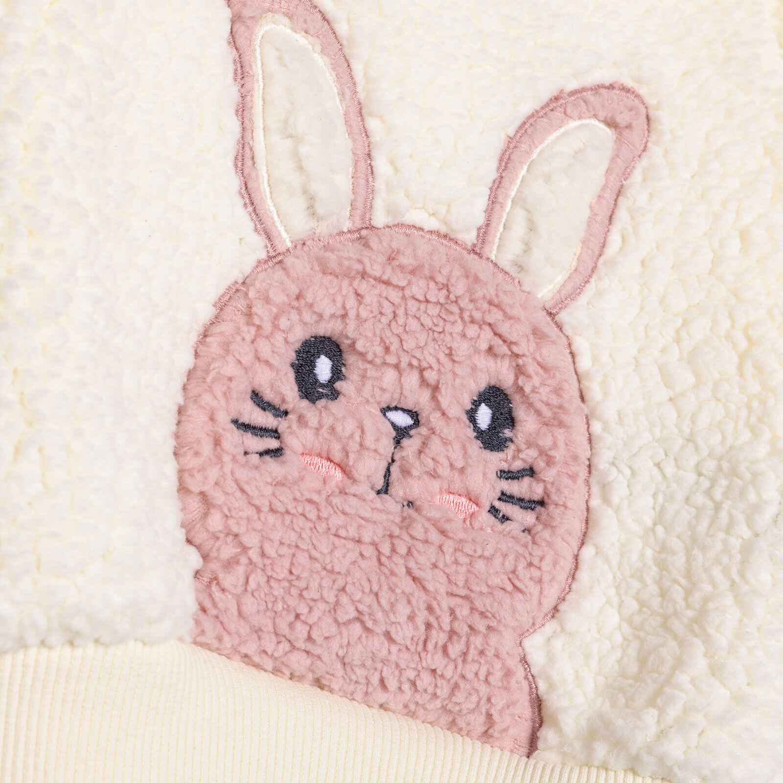 Yenidoğan Kadife Sweatshirt-Patiksiz Alt 2li Takım Kız Bebek