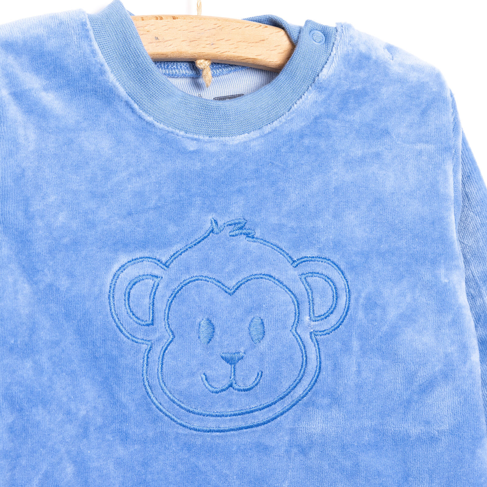 Yenidoğan Kadife Tshirt-Patikli Alt Erkek Bebek