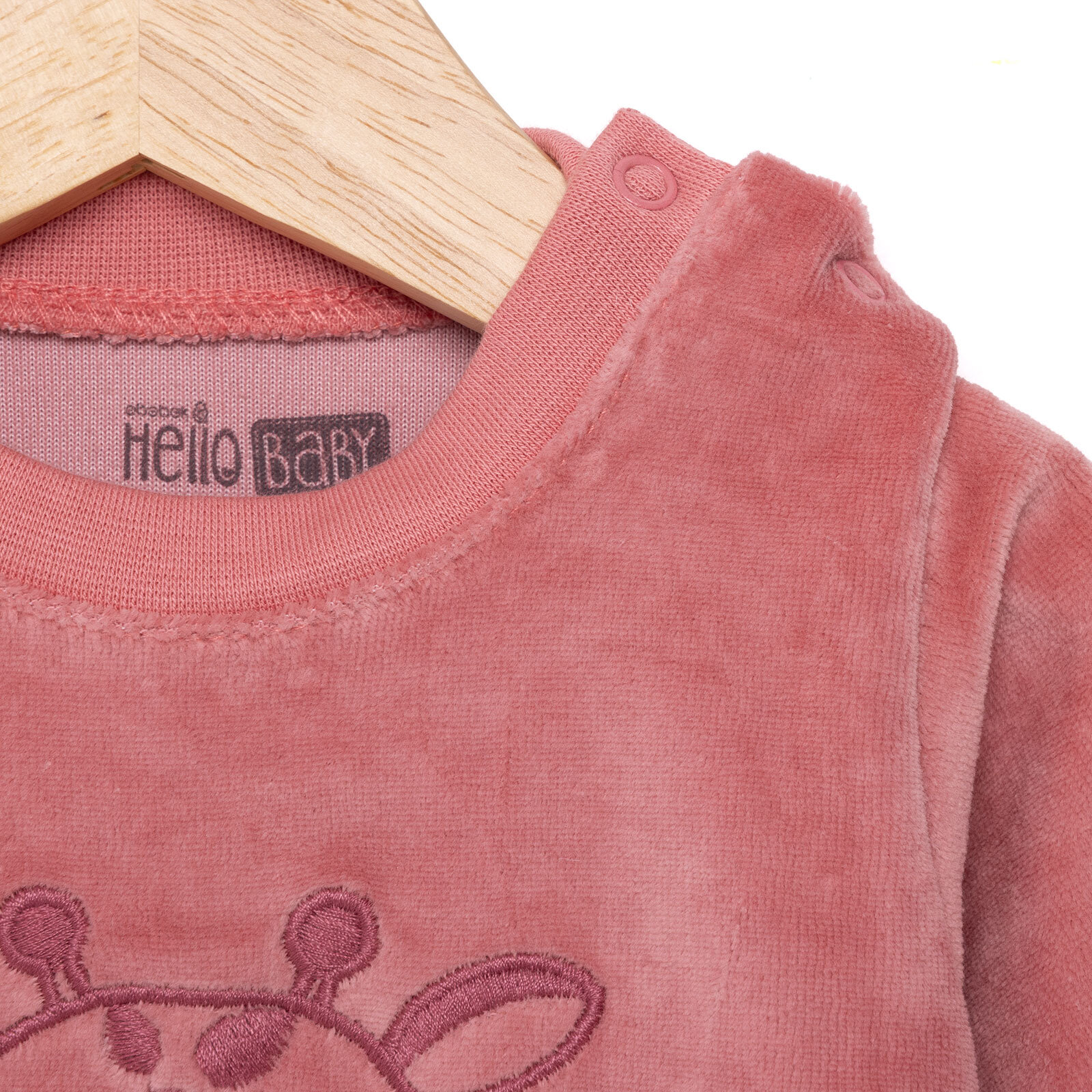 Yenidoğan Kadife Tshirt-Patikli Alt Kız Bebek