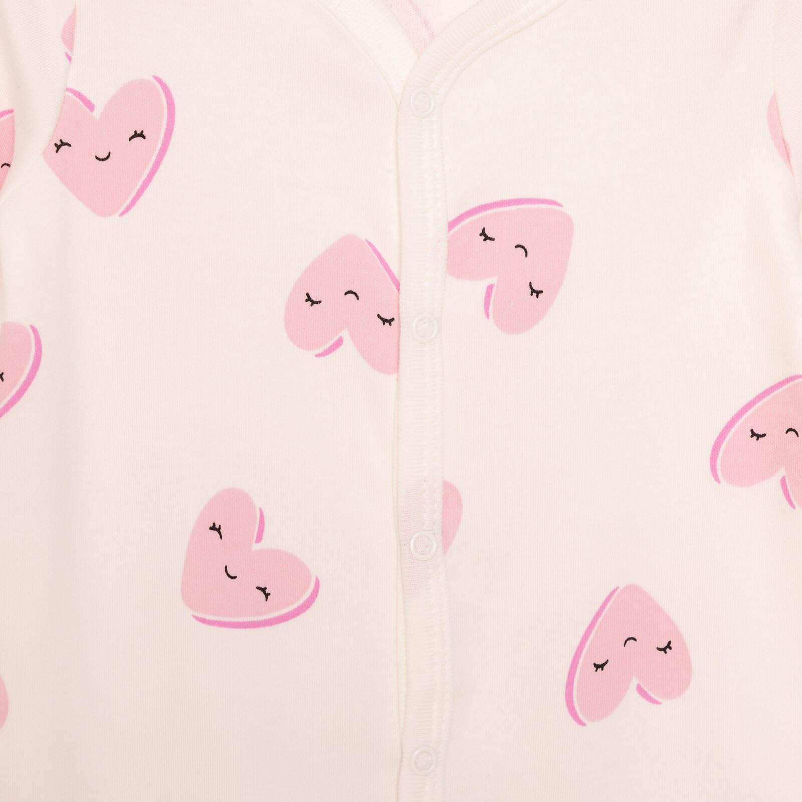 Yenidoğan Kalp Baskılı Kız Tulum-Şapka Kız Bebek Yenidoğan Kalp Baskılı Kız Tulum-Şapka Kız Bebek