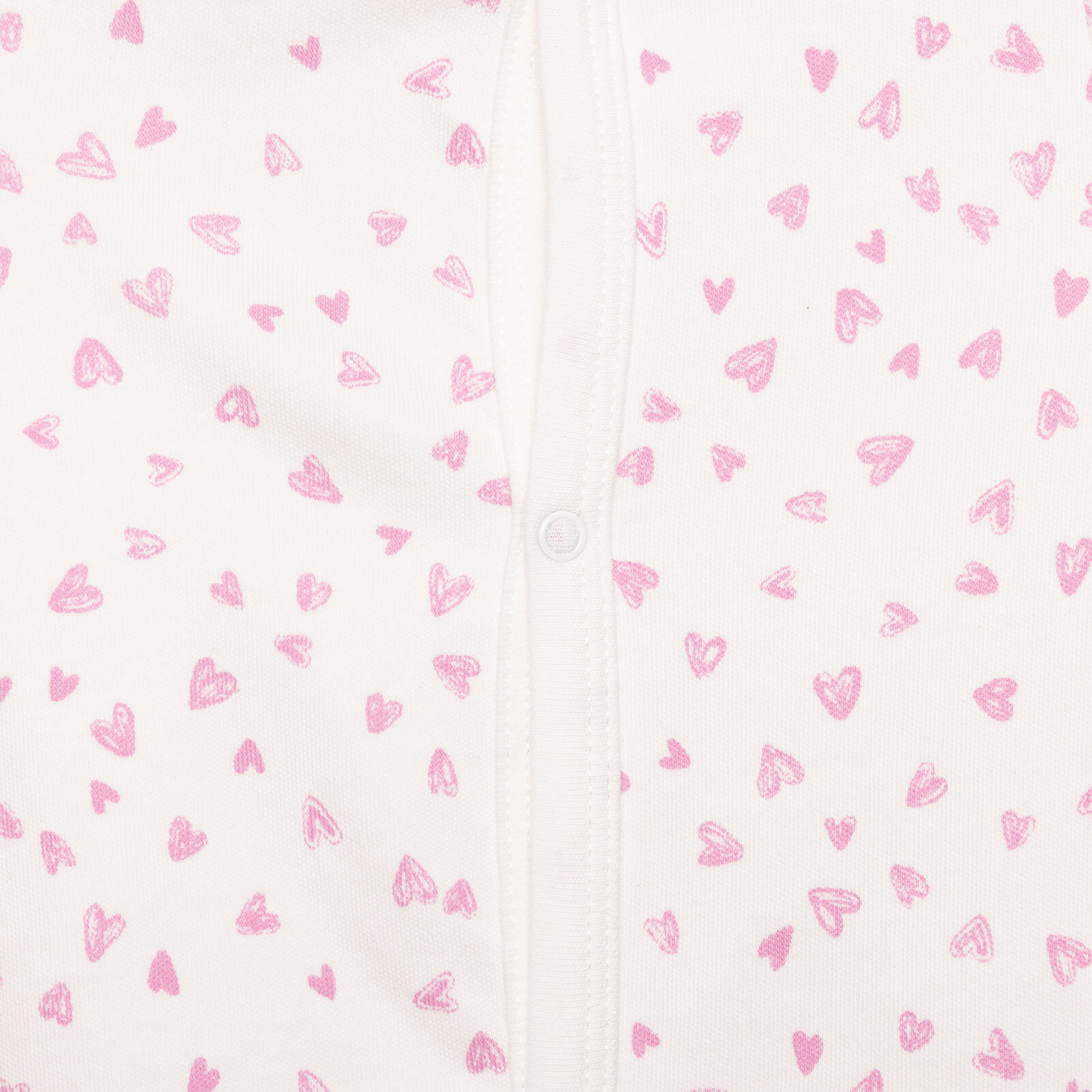 Yenidoğan Kalp Baskılı Kız Tulum-Şapka Kız Bebek