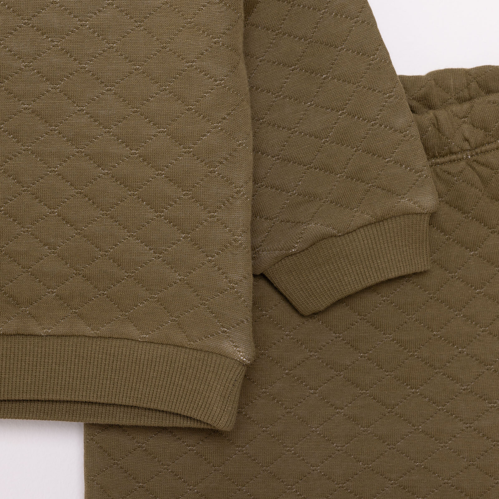 Yenidoğan Kapitone Sweatshirt-Patikli Alt 2li Takım Unisex