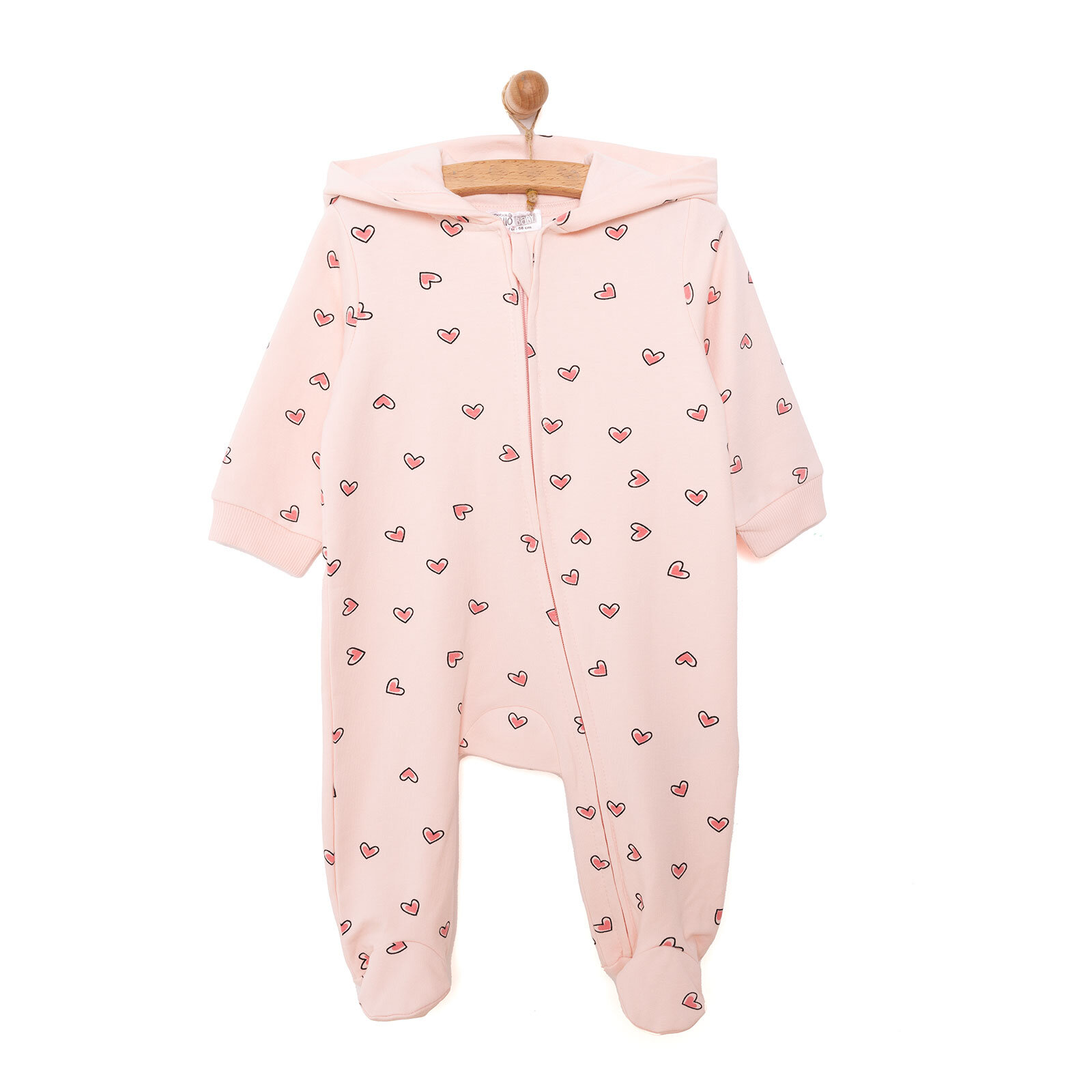 Yenidoğan Kapüşonlu Tulum Kız Bebek Yenidoğan Kapüşonlu Tulum Kız Bebek