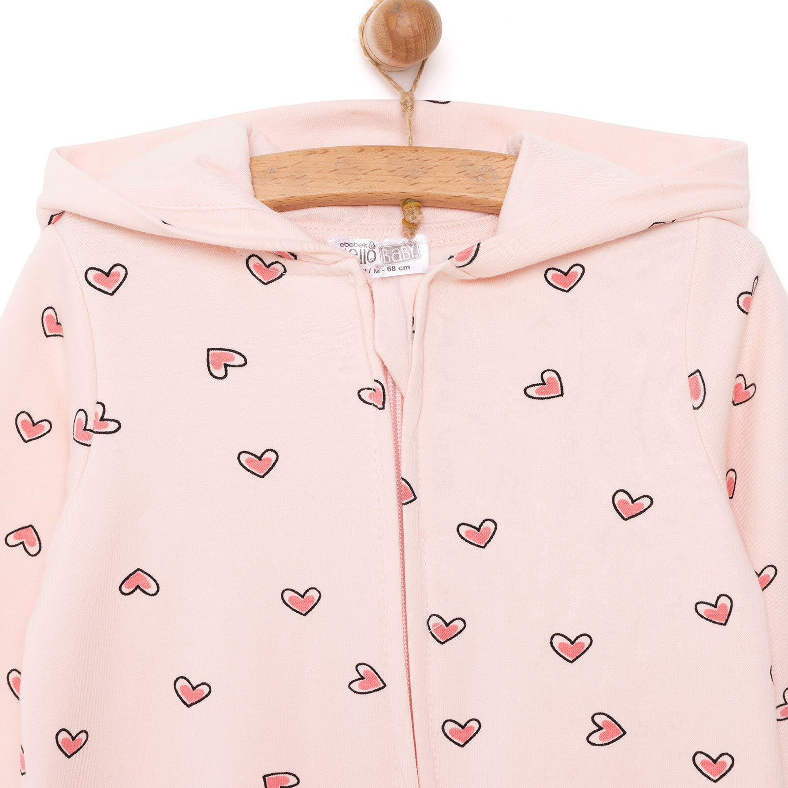 Yenidoğan Kapüşonlu Tulum Kız Bebek Yenidoğan Kapüşonlu Tulum Kız Bebek