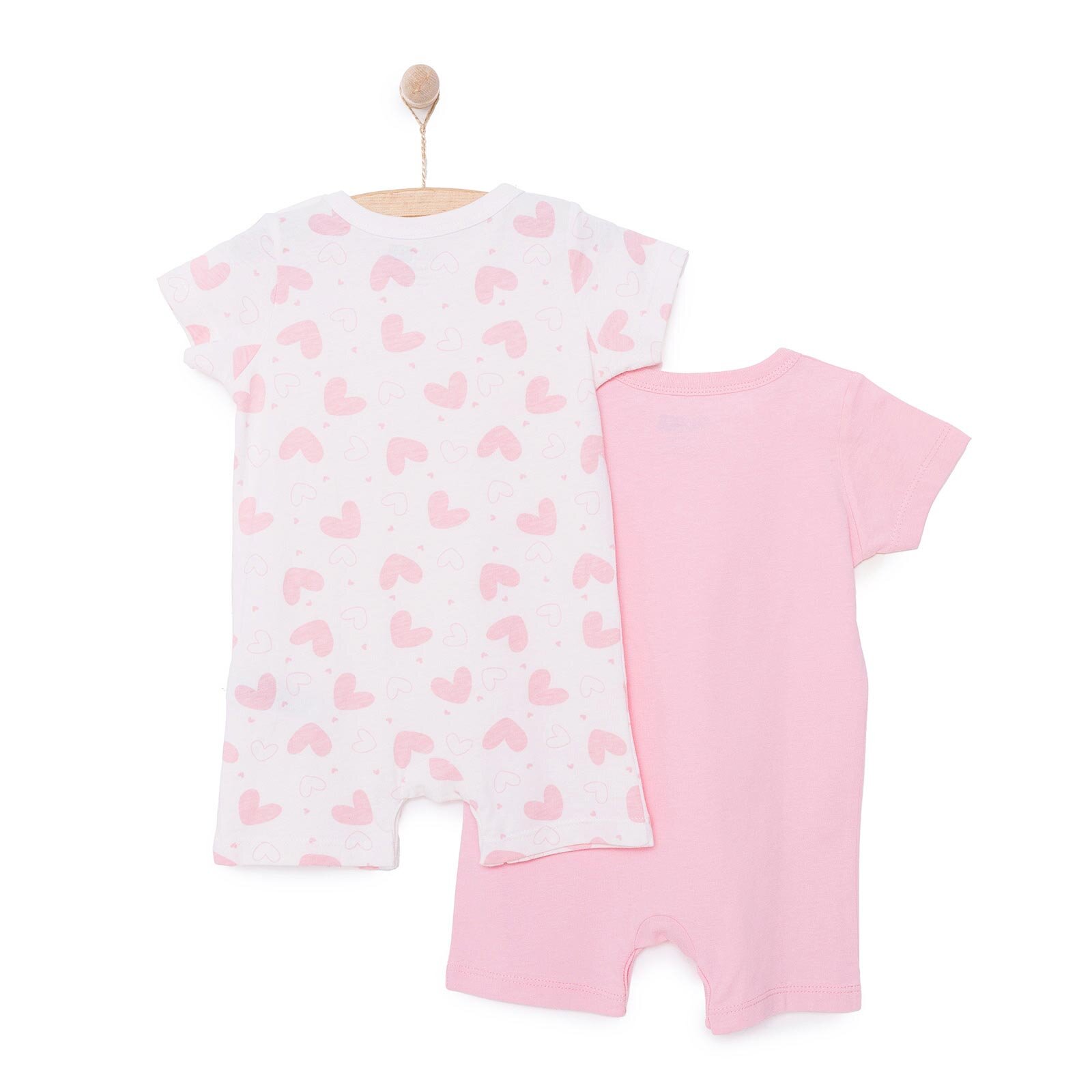 Yenidoğan Kız 2li Kısa Tulum Kız Bebek