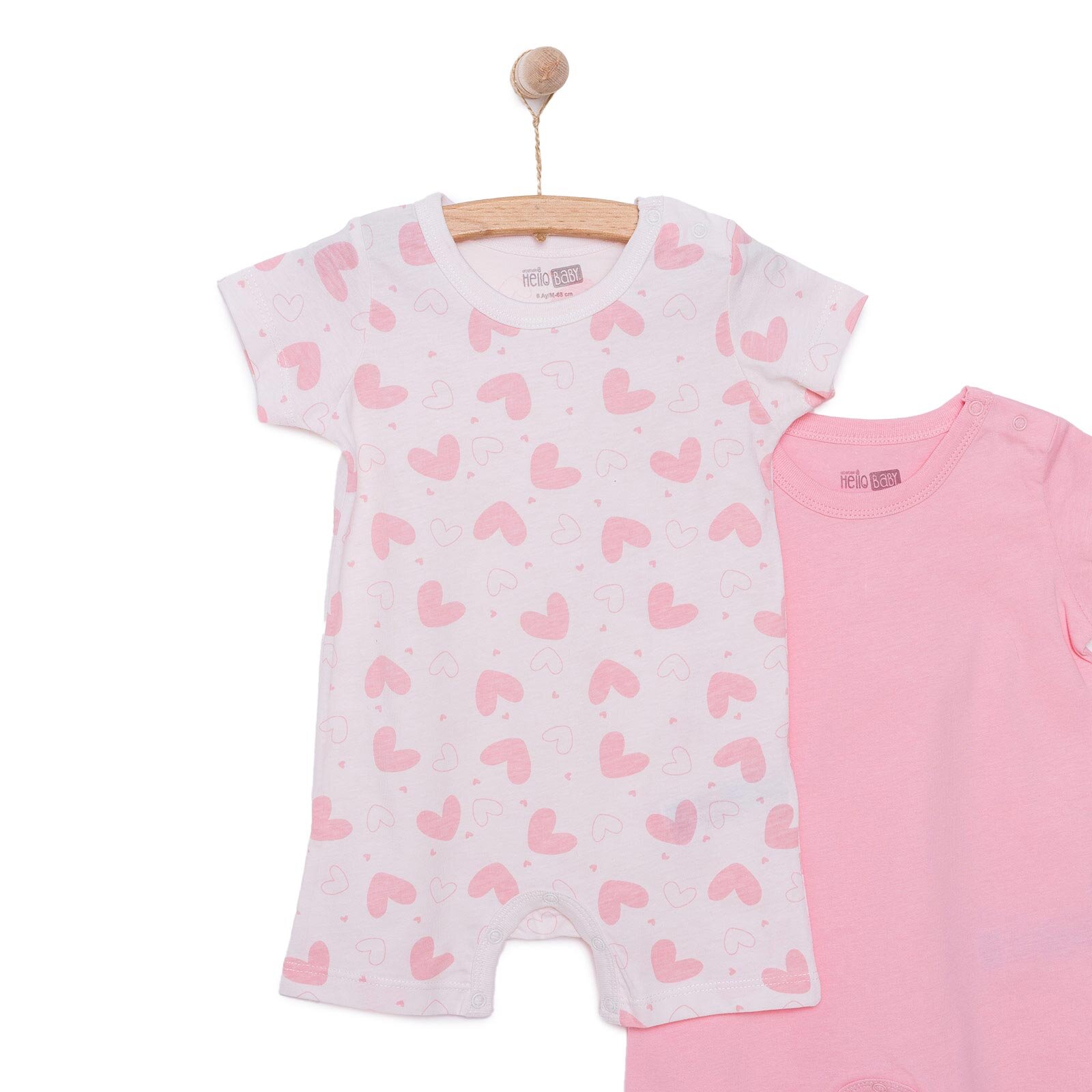 Yenidoğan Kız 2li Kısa Tulum Kız Bebek