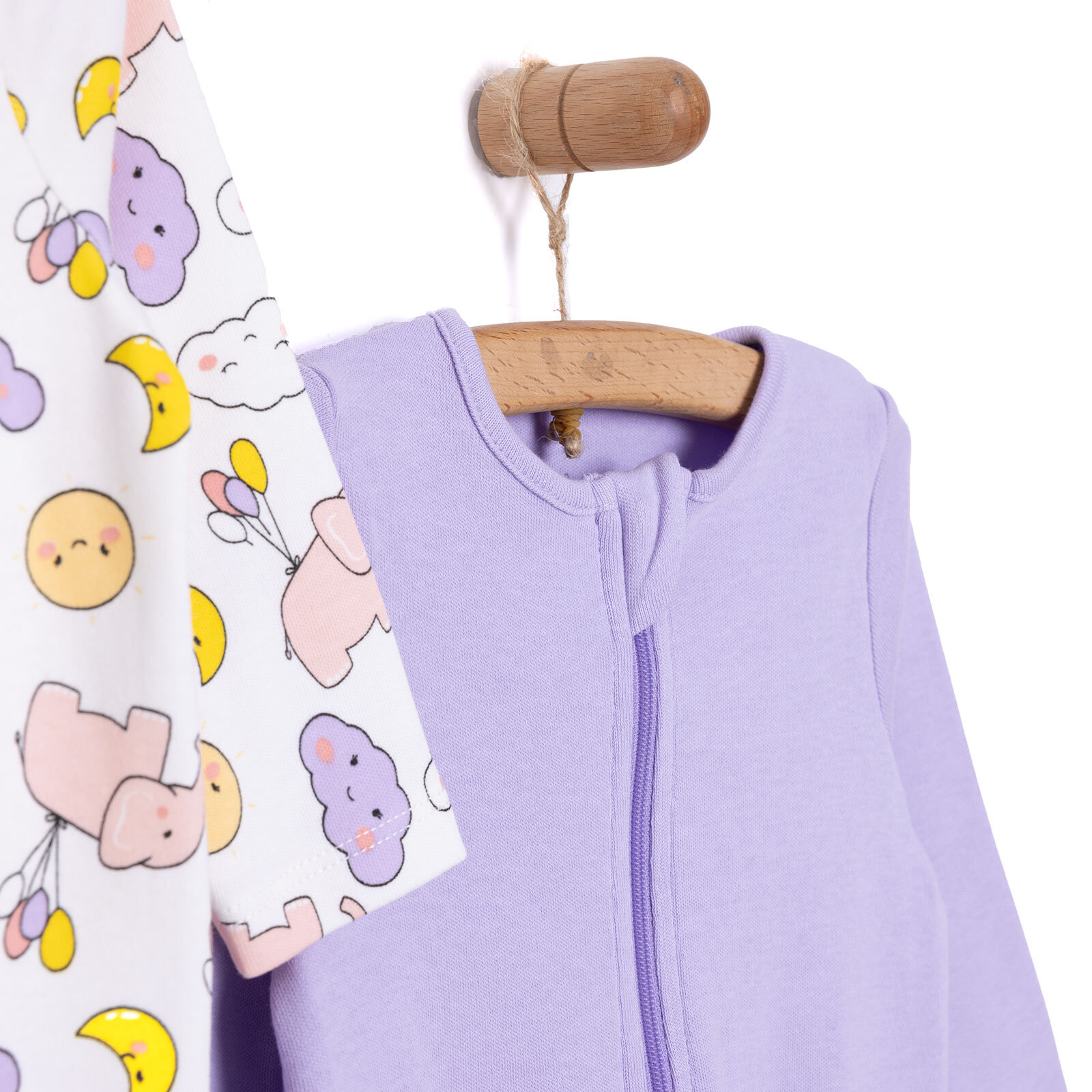 Kız Bebek Yenidoğan 2'li Patikli Tulum %100 Pamuk Fermuarlı Bisiklet Yaka Uzun Kol Ekru Kız Bebek Yenidoğan 2'li Patikli Tulum %100 Pamuk Fermuarlı Bisiklet Yaka Uzun Kol Ekru