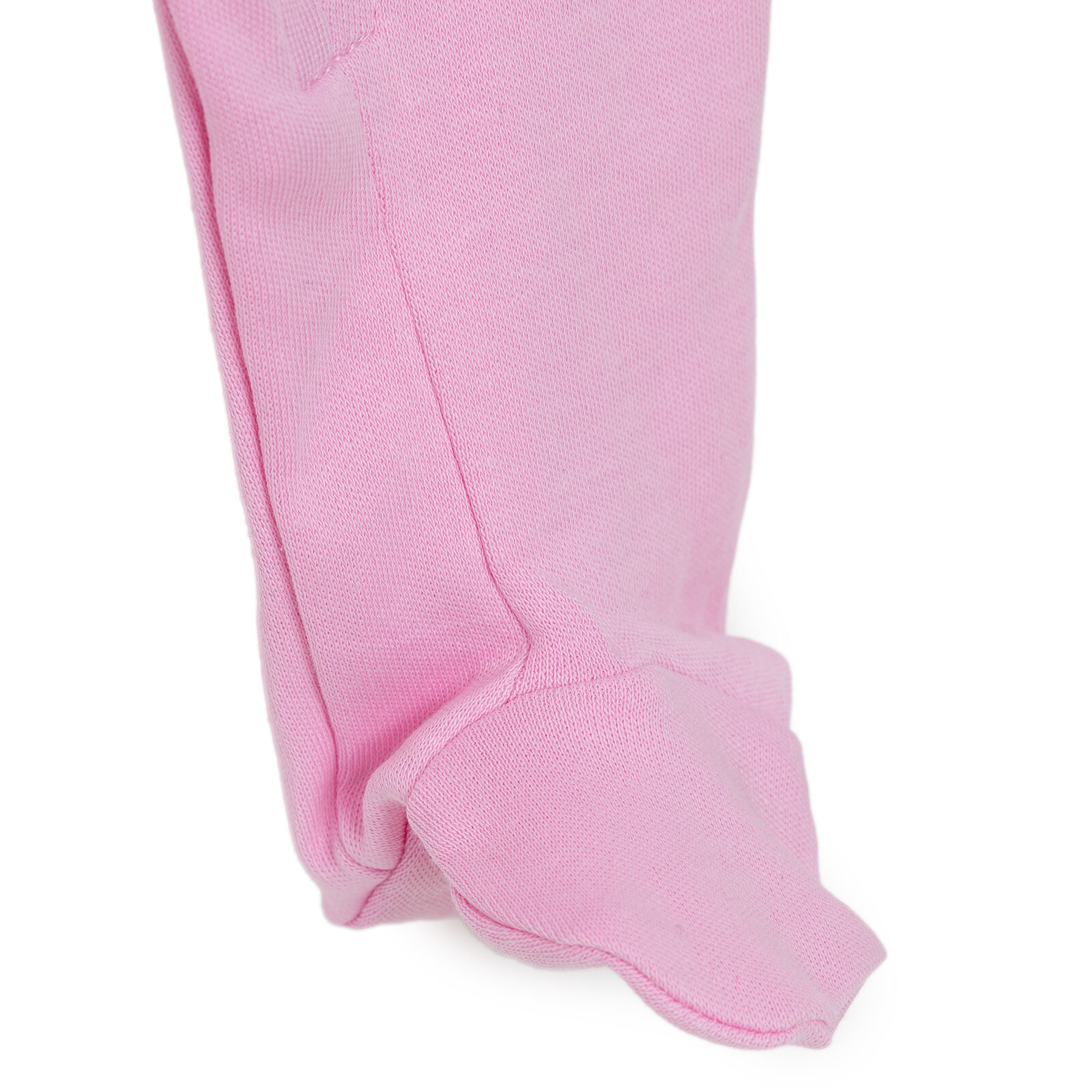 Kız Bebek 2'li Yenidoğan Patikli Tulum %100 Kumaş Fermuarlı Bisiklet Yaka Uzun Kol Pembe