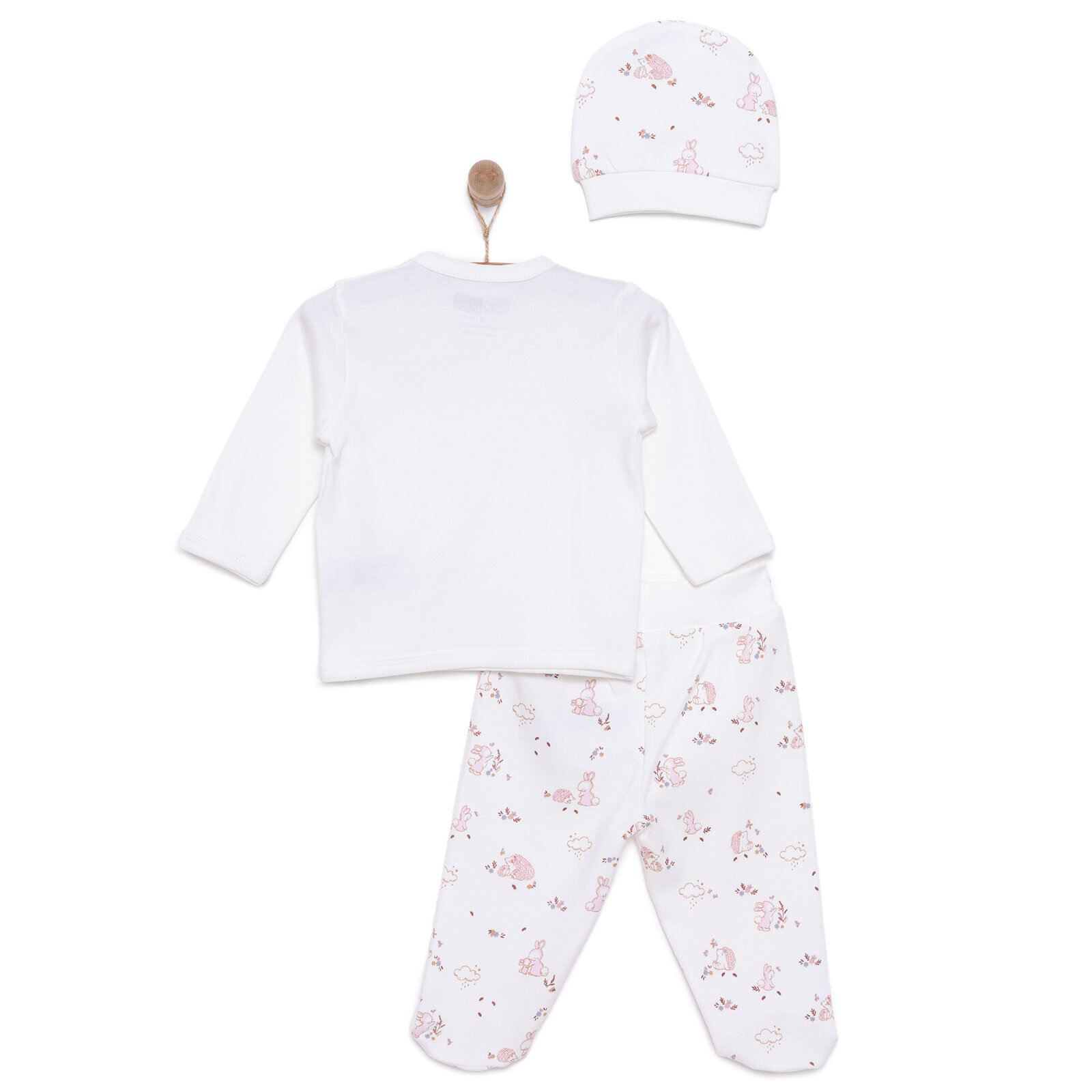 Yenidoğan Kız Bebek Sevimli Tavşan ve Kirpi Zıbın-Şapka Patikli Alt 3lü Set Kız Bebek Yenidoğan Kız Bebek Sevimli Tavşan ve Kirpi Zıbın-Şapka Patikli Alt 3lü Set Kız Bebek