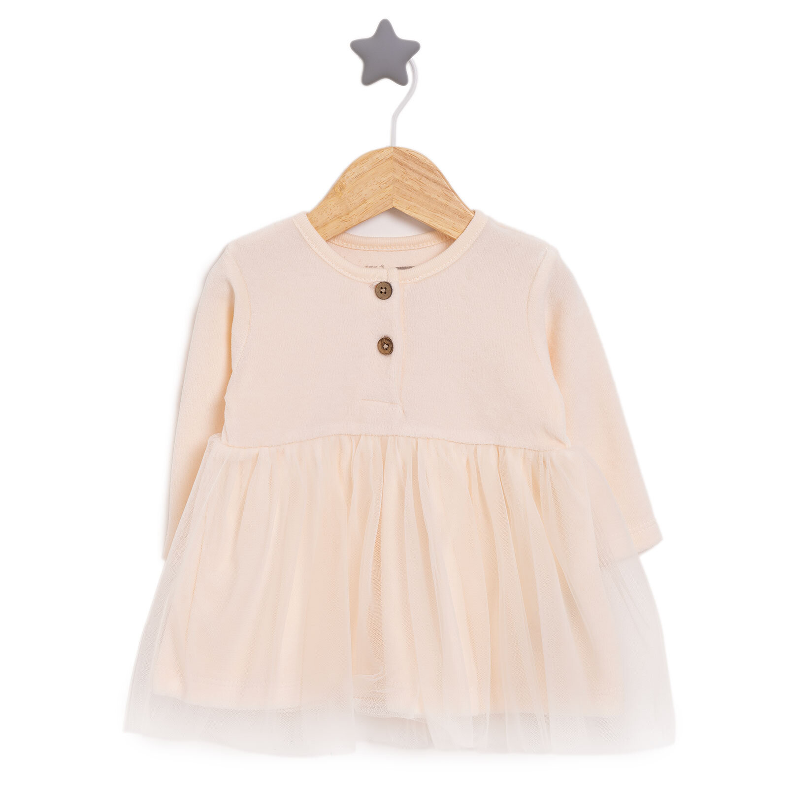 Yenidoğan Kız Kadife Elbise Kız Bebek