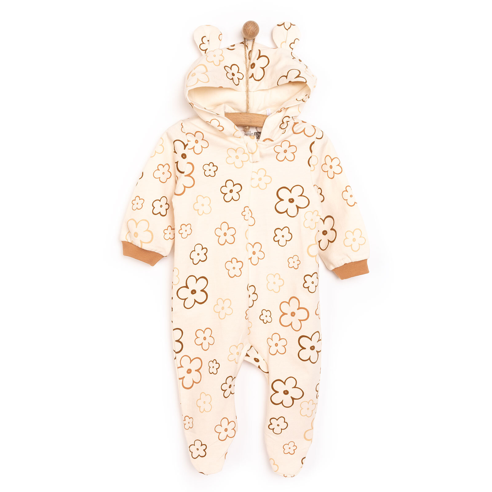 Yenidoğan Kız Kapüşonlu Tulum Kız Bebek