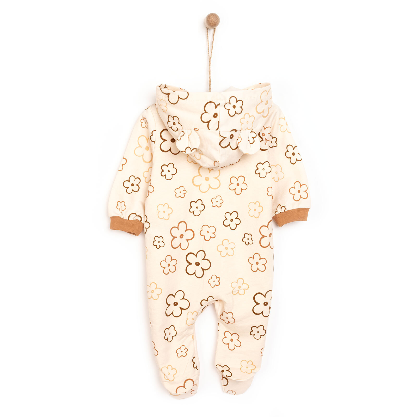 Yenidoğan Kız Kapüşonlu Tulum Kız Bebek