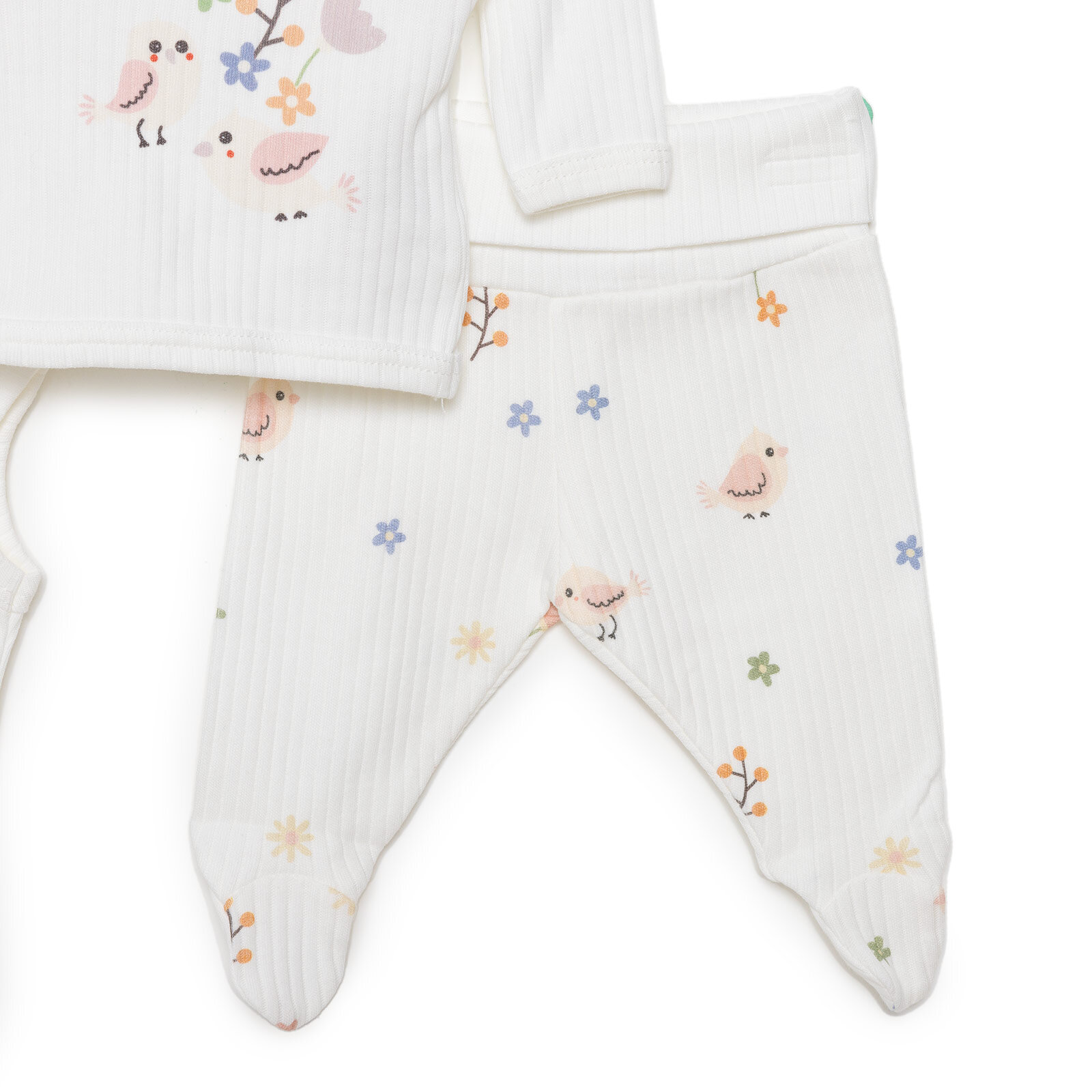 Yenidoğan Kız Kuş Desenli Prematüre Set Kız Bebek Yenidoğan Kız Kuş Desenli Prematüre Set Kız Bebek