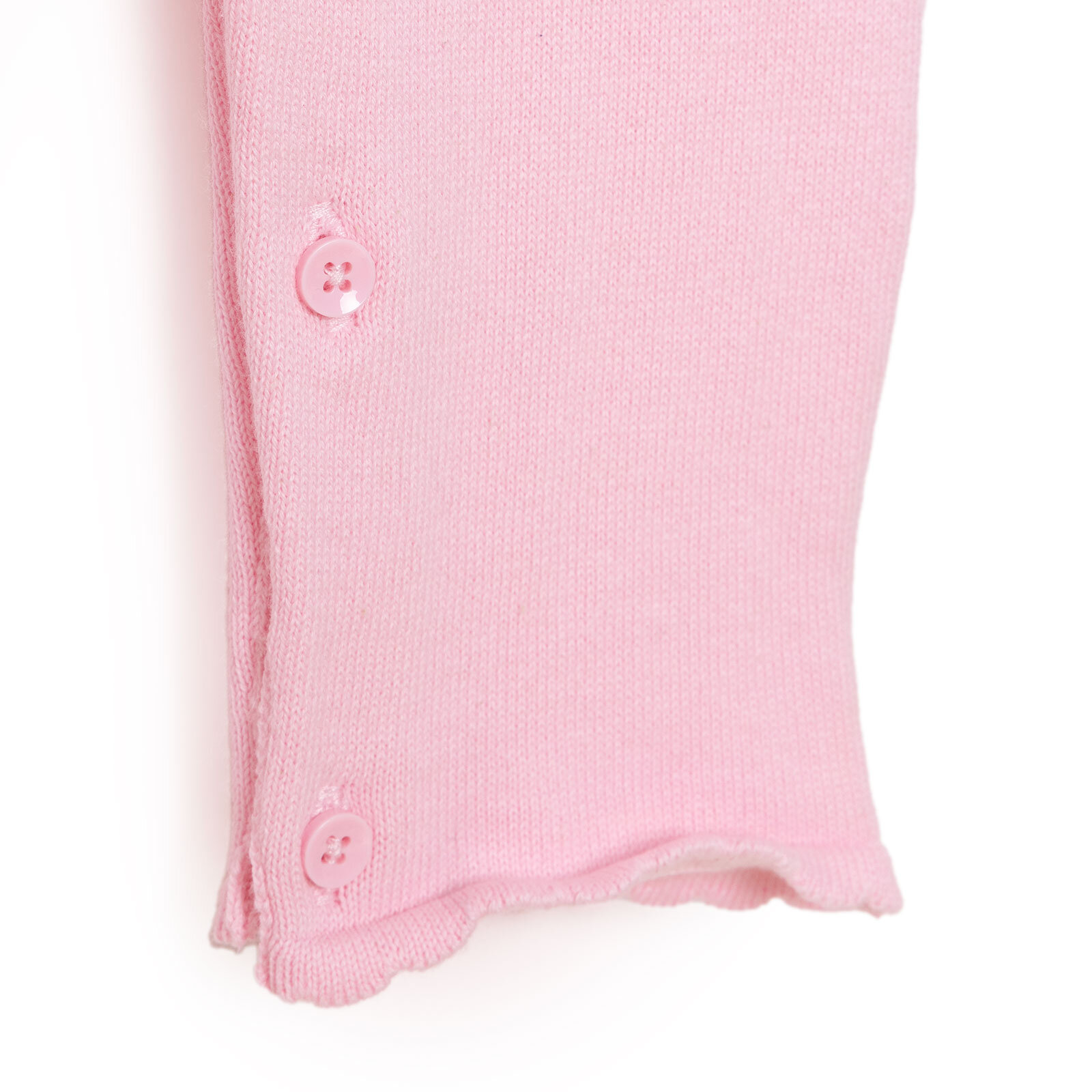 Kız Bebek Triko Patiksiz Tulum Çıtçıtlı Pembe