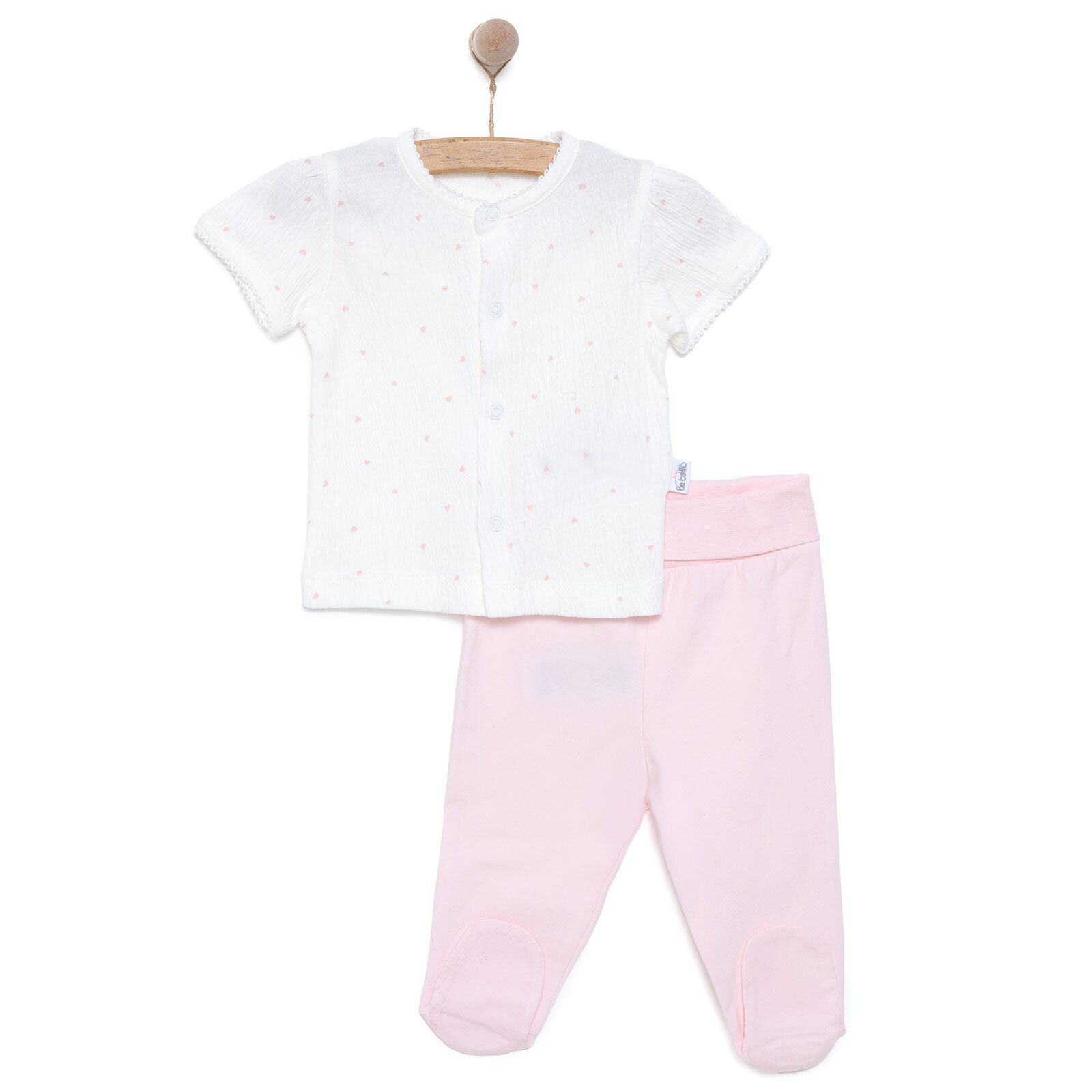 Yenidoğan Mini Heart Kız Hırka-Patikli Alt Kız Bebek