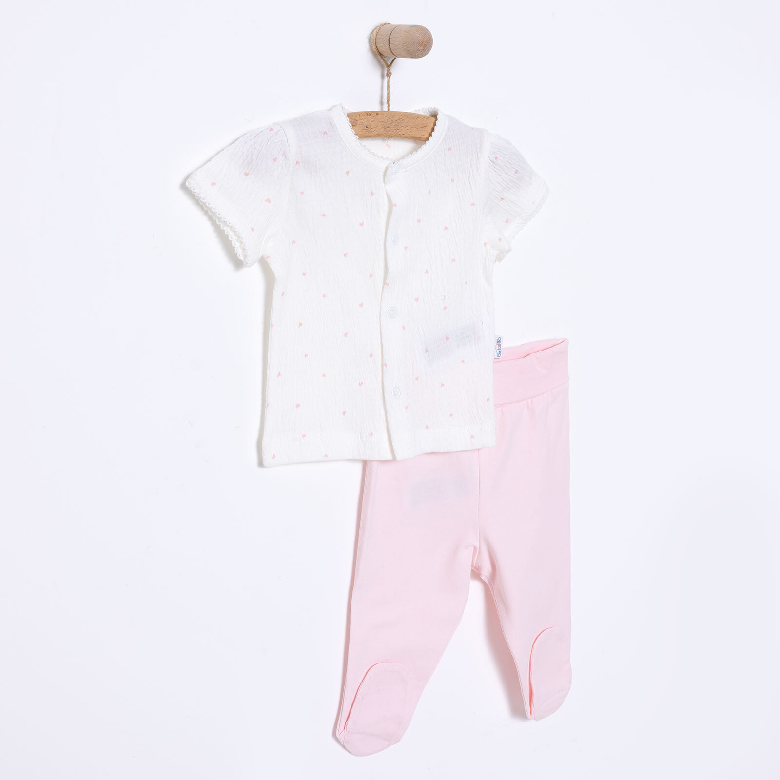 Yenidoğan Mini Heart Kız Hırka-Patikli Alt Kız Bebek