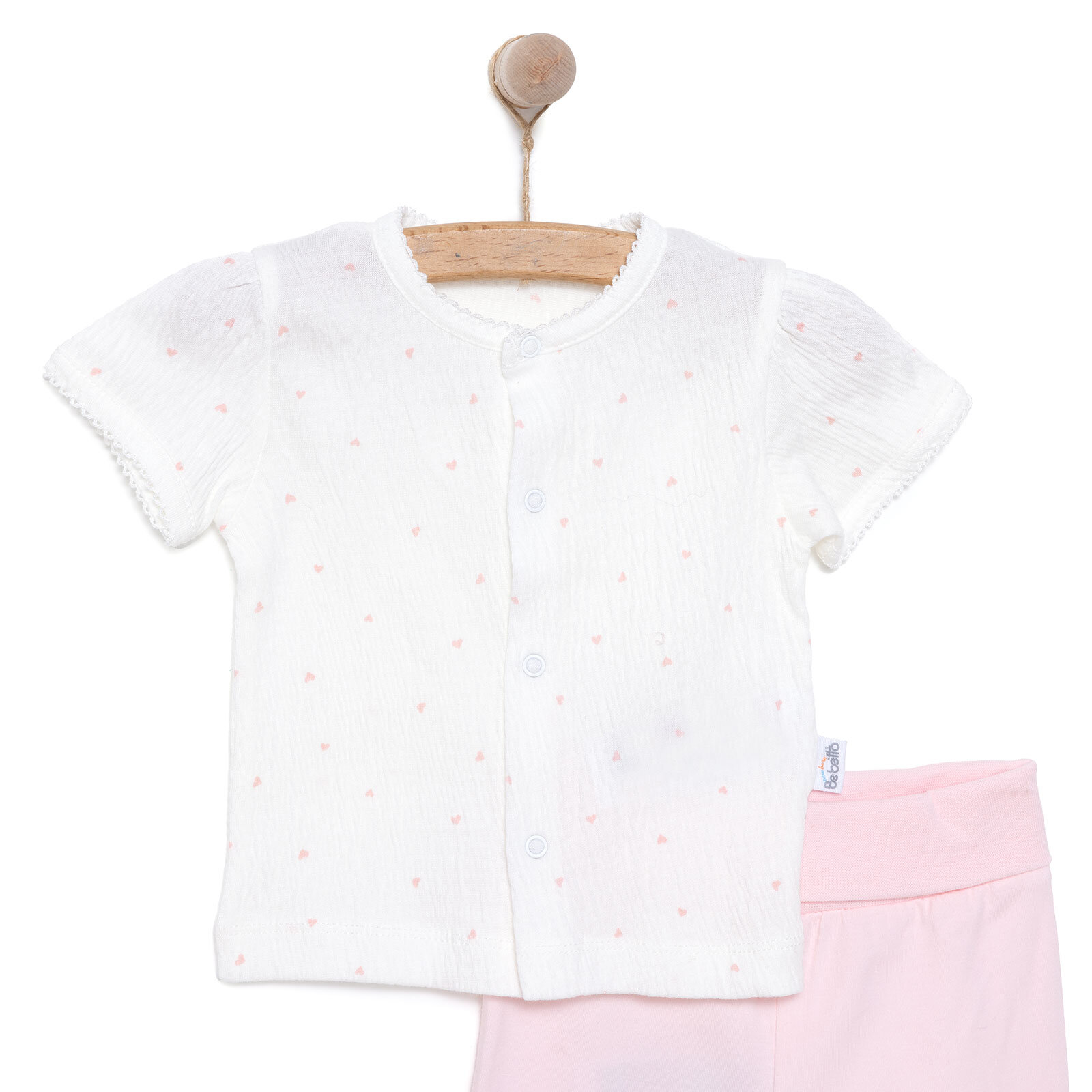 Yenidoğan Mini Heart Kız Hırka-Patikli Alt Kız Bebek