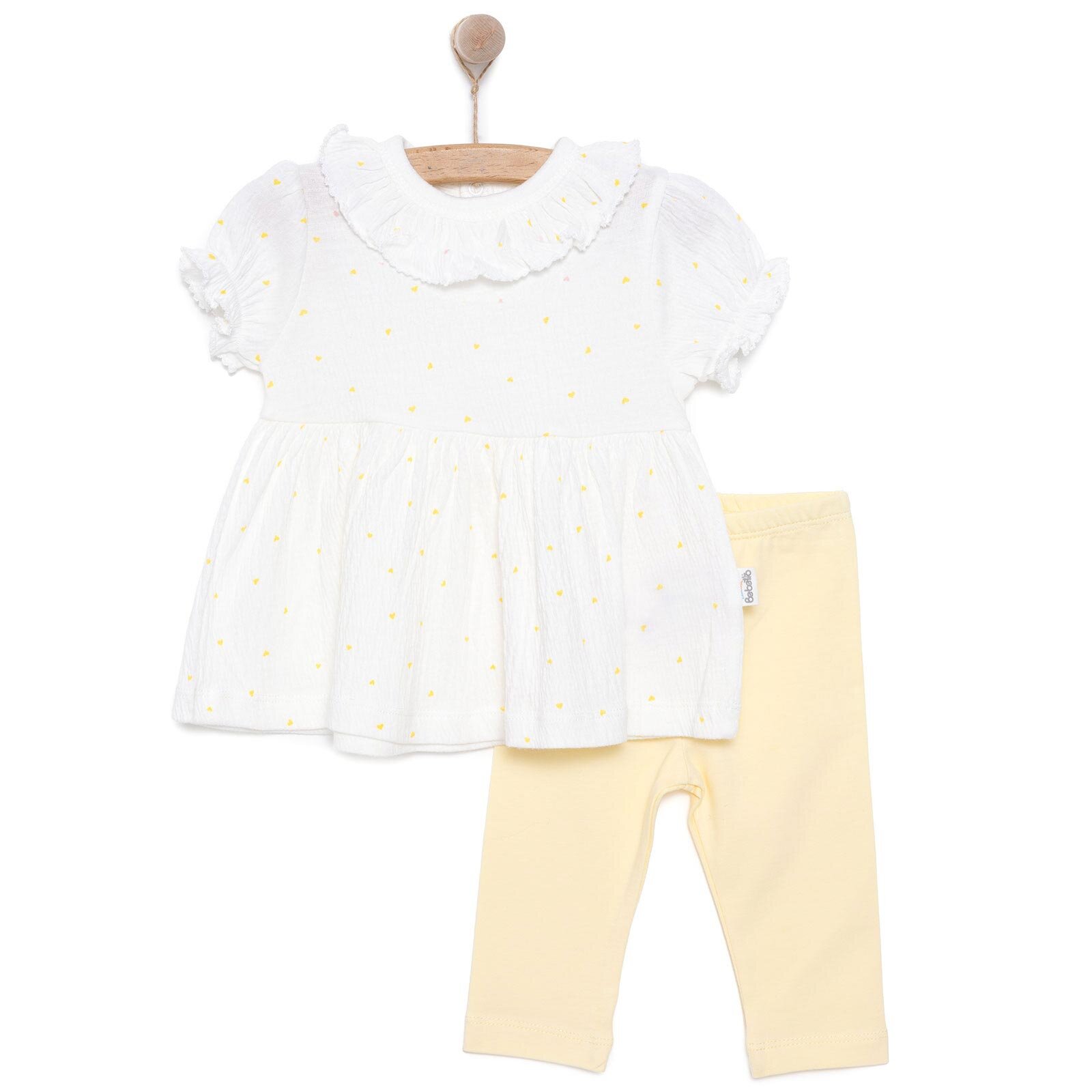 Yenidoğan Mini Heart Tshirt - Tayt Takım Kız Bebek