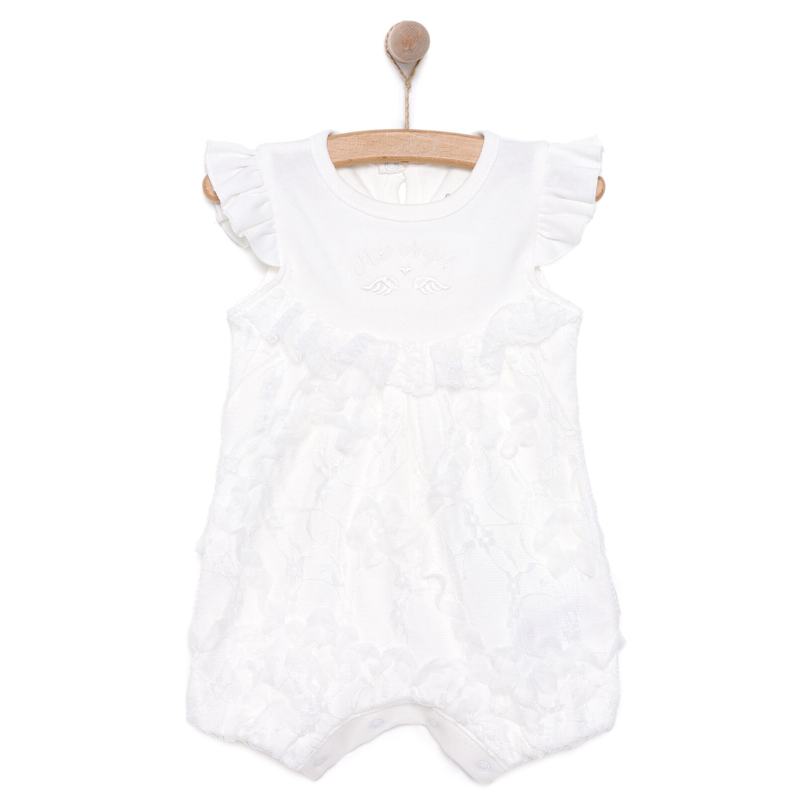 Yenidoğan Miss Angel Kısa Tulum Kız Bebek