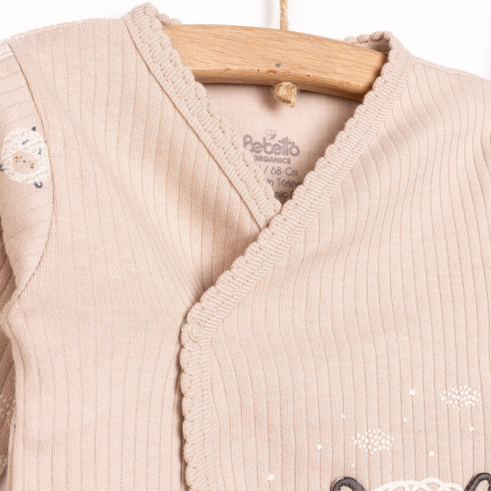 Yenidoğan Organic Little Lamb Zıbın-Şapka-Patikli Alt 3lü Set Kız Bebek